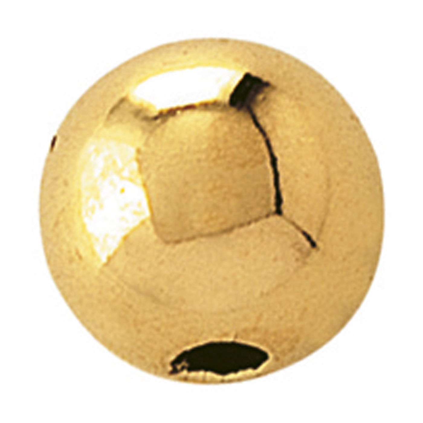 2-Hole Ball, 750G Polished, ø 4 mm - 1 piece