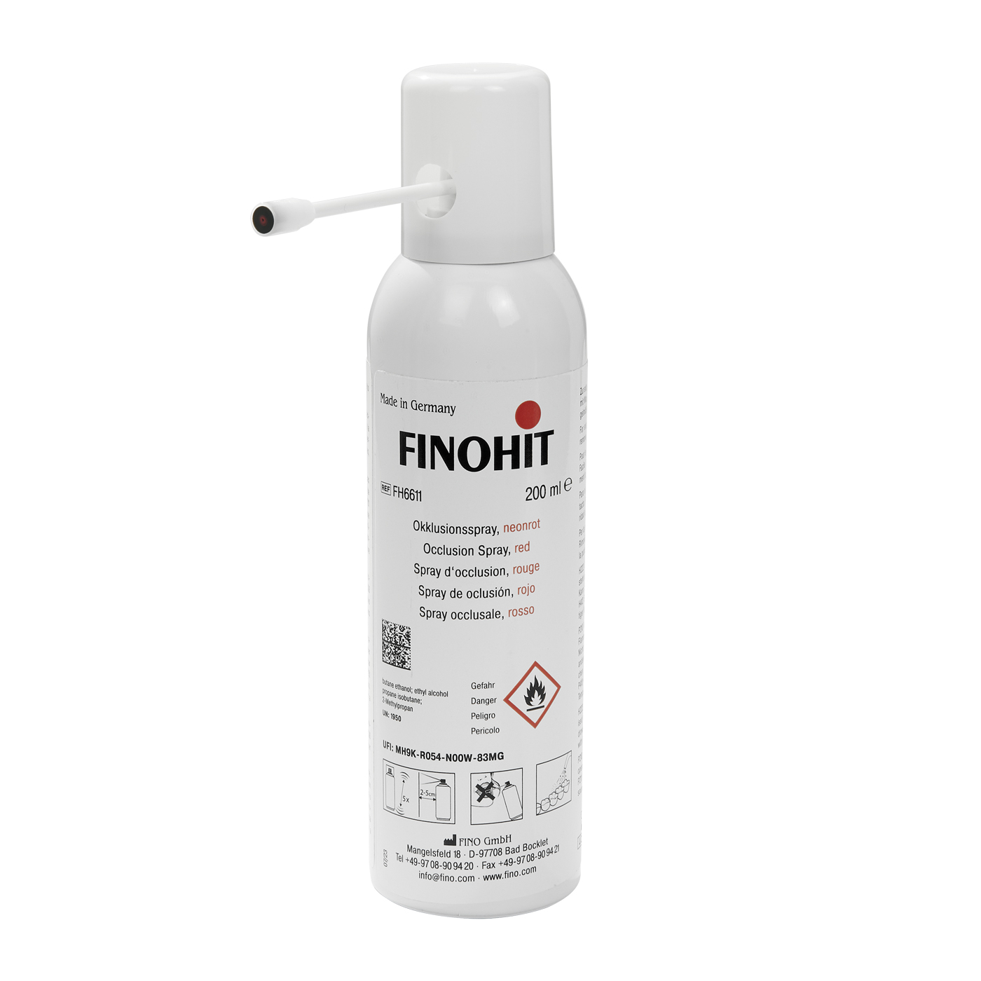 FINOHIT occlusion spray, neon red - 200 ml FINOHIT occlusion spray, neon red - 200 ml