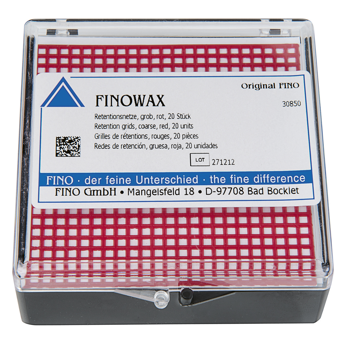 FINOWAX Preformed Wax Patterns, Retention Grids, Coarse - 20 pieces