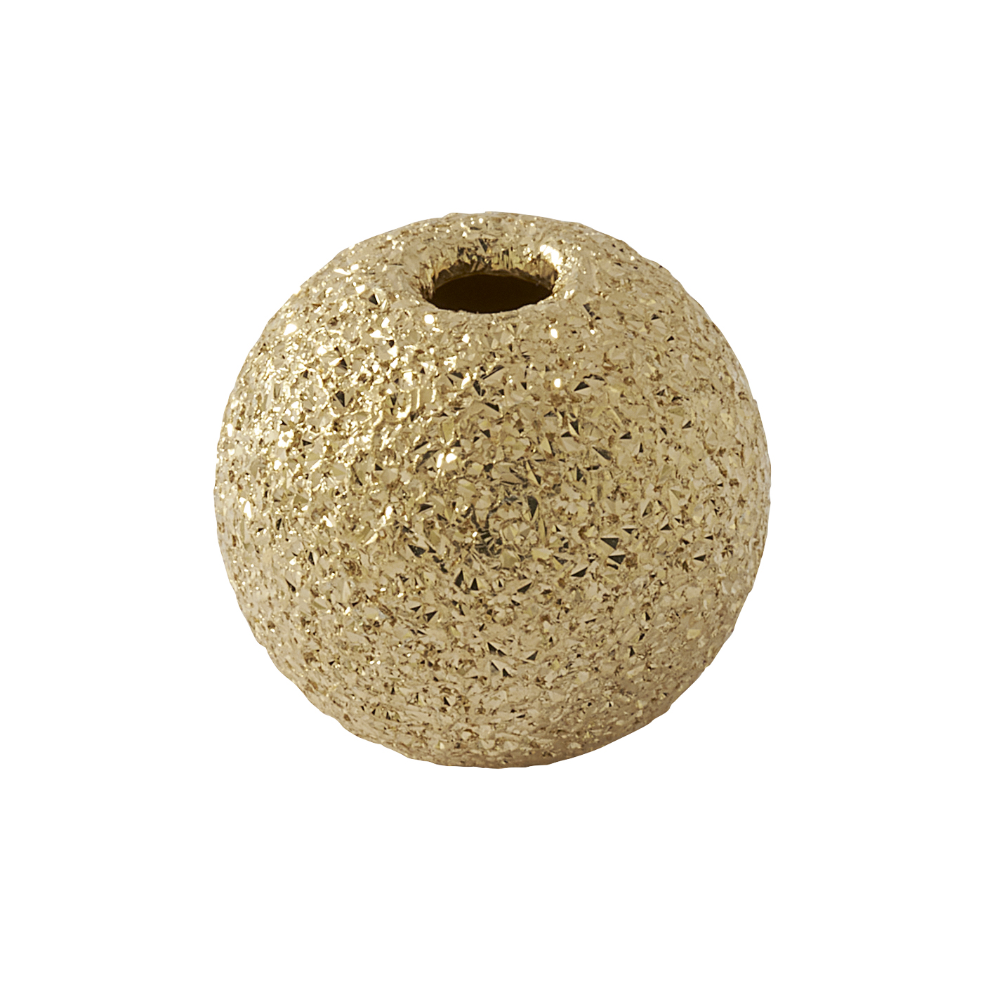 Zwischenteil, 2-Lochkugel, 925 Ag verg., ø 8 mm, diamantiert - 1 Stück