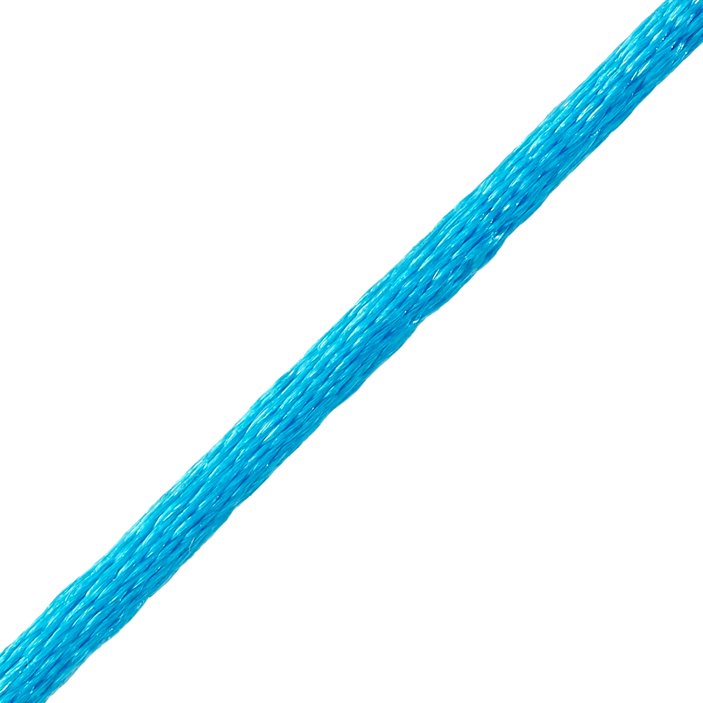 Satinband, 42 cm, ø 2 mm, blau, mit Karabiner 925 Ag rhod. - 42 cm