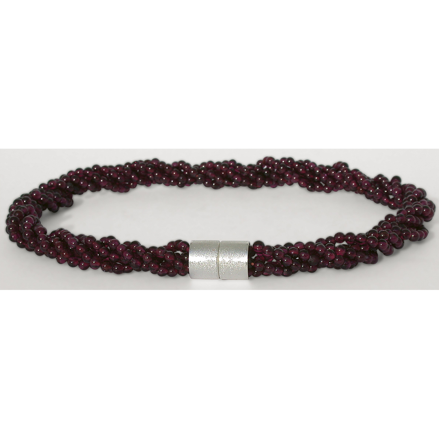 Magnetic Clasp Multi-Row, Cylinder, 925Ag Matt, ø 9 mm - 1 piece Magnetic Clasp Multi-Row, Cylinder, 925Ag Matt, ø 9 mm - 1 piece