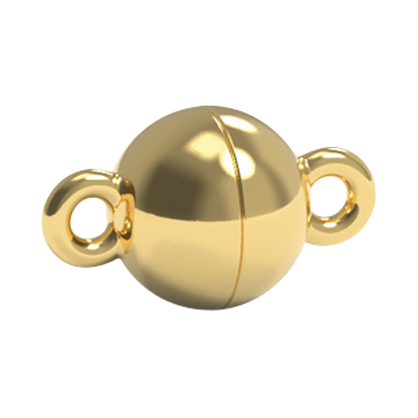 Goldplus Magnetic Clasp, Ball, 585G Polished, ø 6 mm - 1 piece