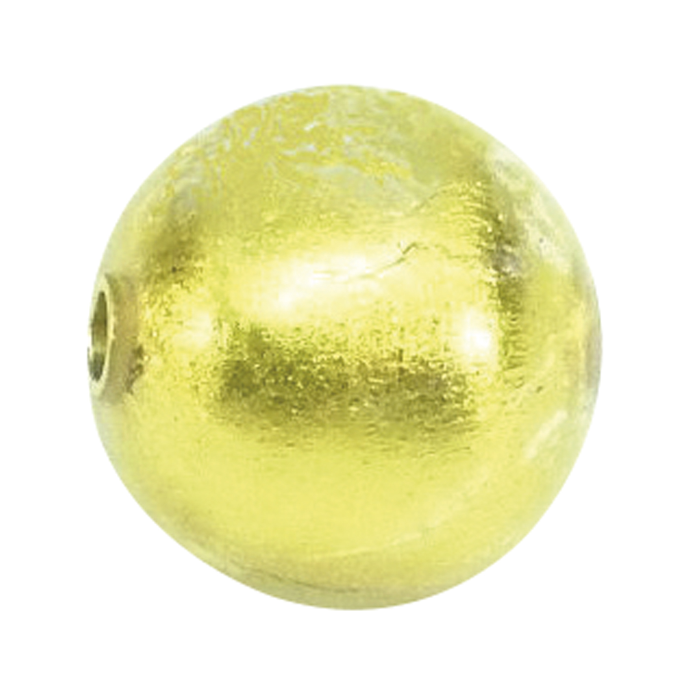 Wechselschließe, Muranoglas, Kugel, gold, ø 14 mm - 1 Stück