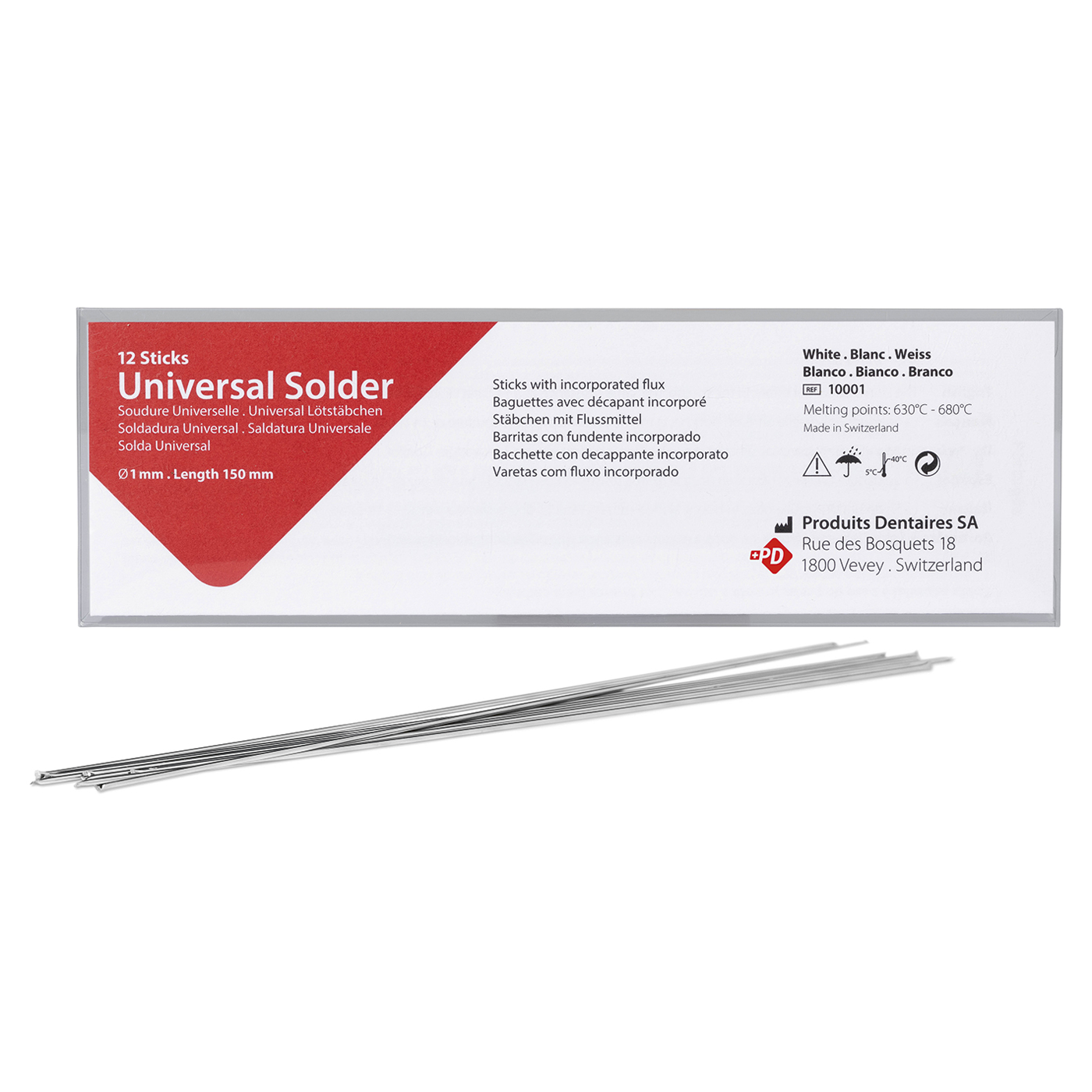 PD Universal Lötstäbchen, weiß - 12 Stück