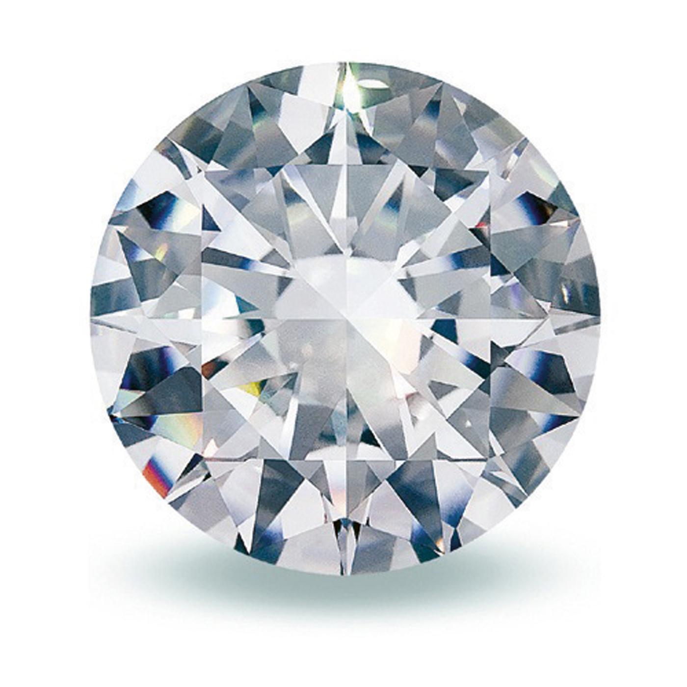 Zirkonia, rund, facettiert, weiß, ø 1 mm - 1 Stück Zirkonia, rund, facettiert, weiß, ø 1 mm - 1 Stück