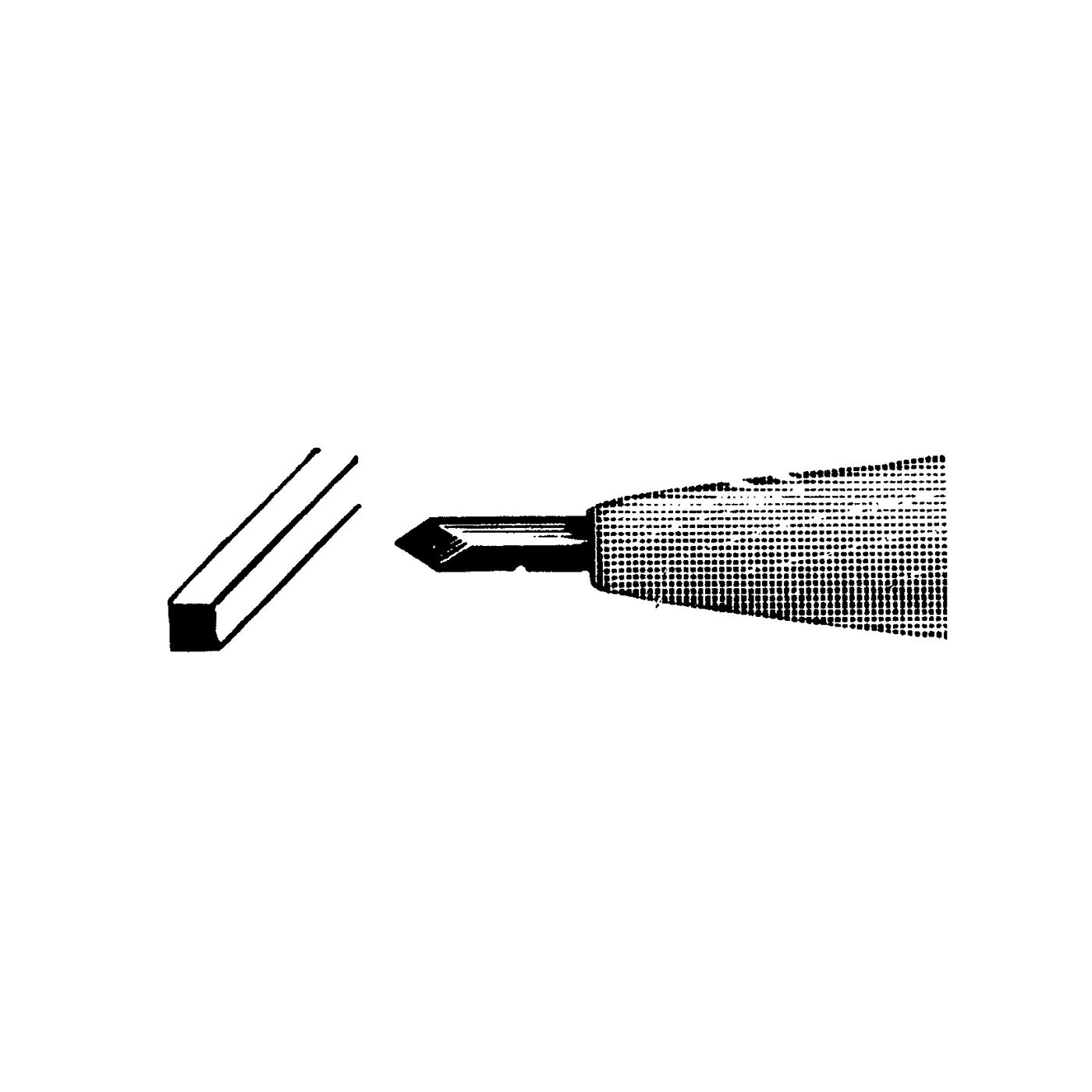 Lithografen-Nadel, viereckig, Gr. 2 - 1 Stück