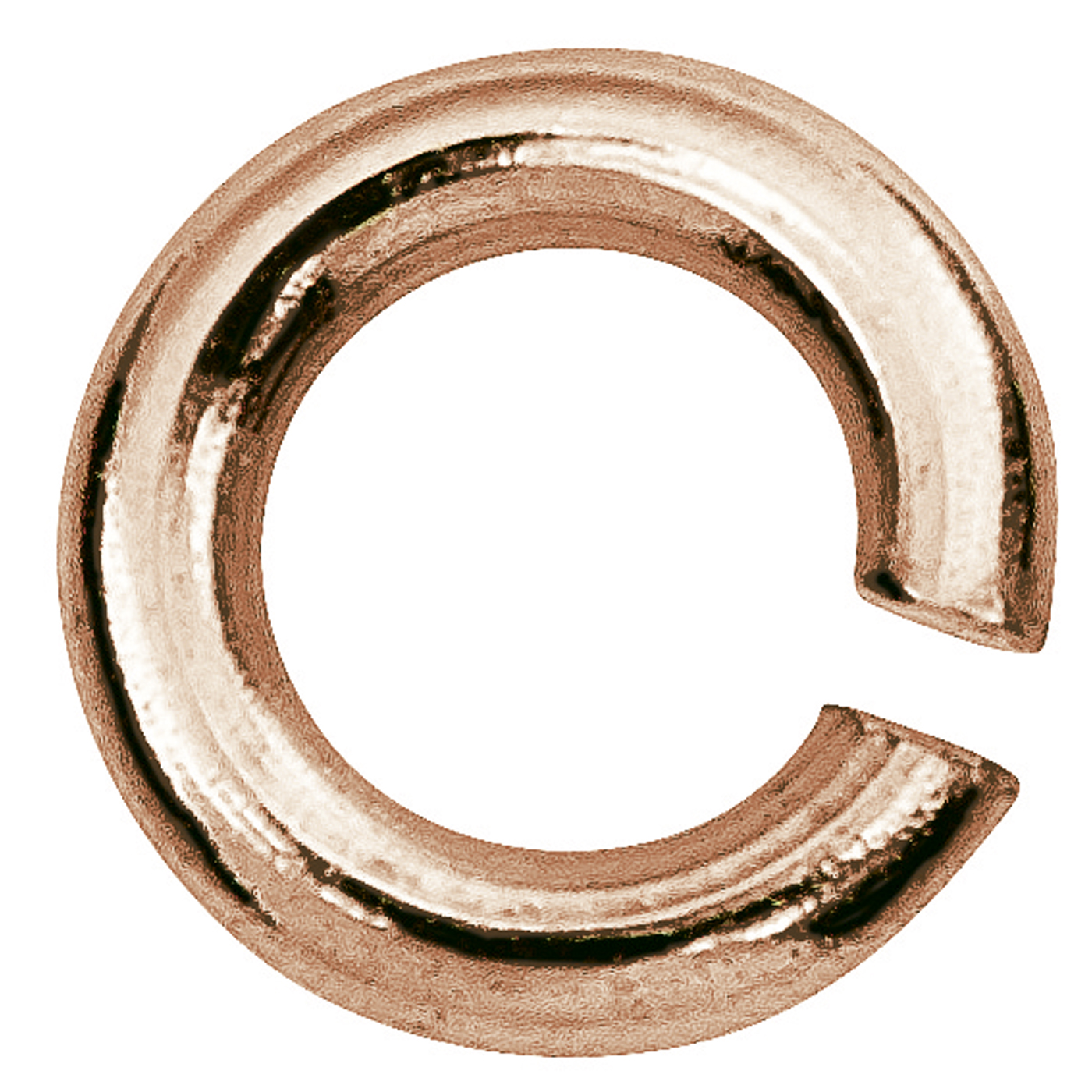 Binderinge, Doublé rosé, rund, ø 3 mm, Draht-ø 0,6 mm - 1 Stück