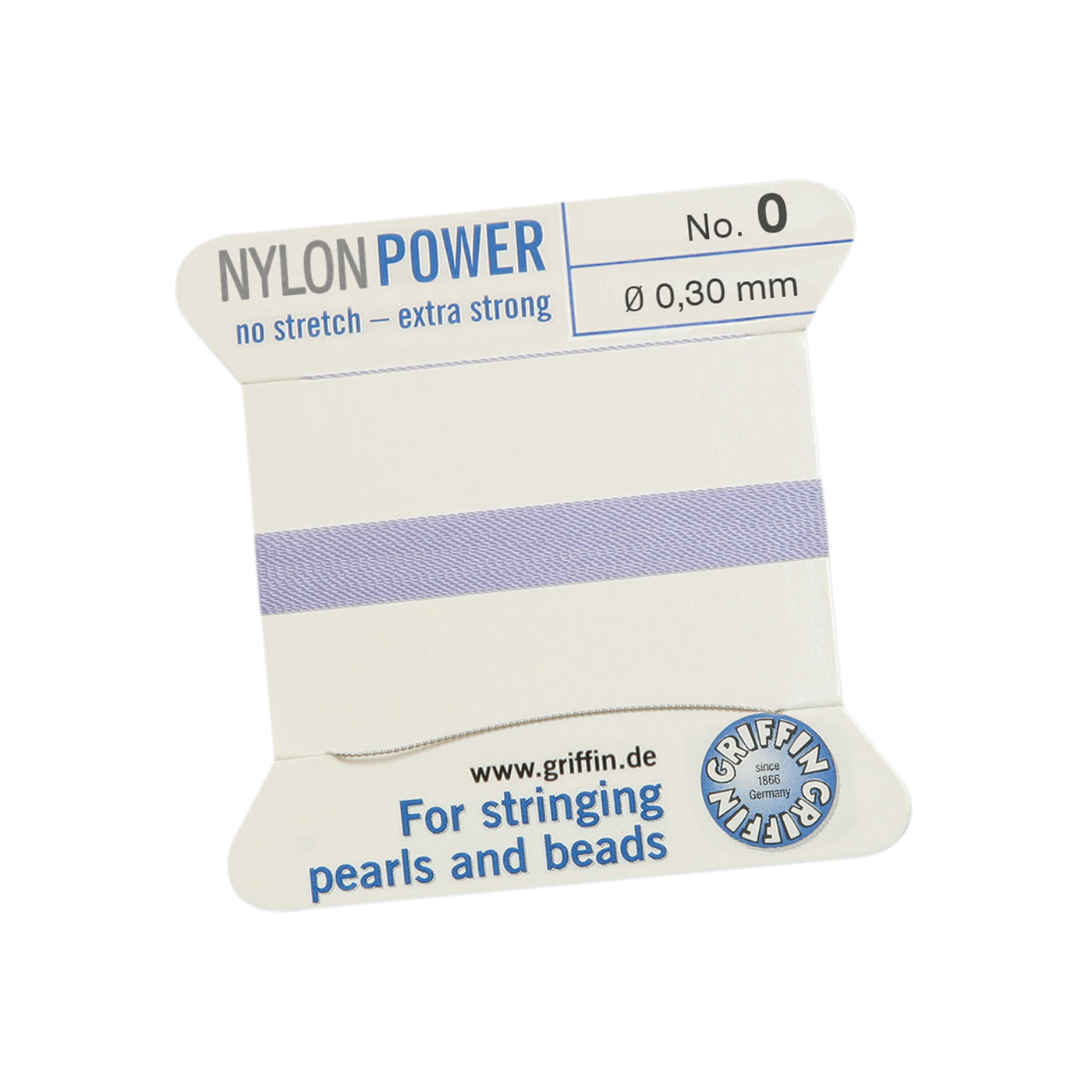 Bead Cord NylonPower, Violet, No. 0 - 2 m