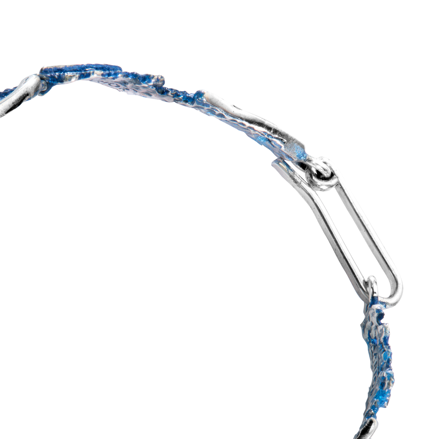 Armband, 925 Ag, ca. 19 cm, Farbpigmente azur - 1 Stück