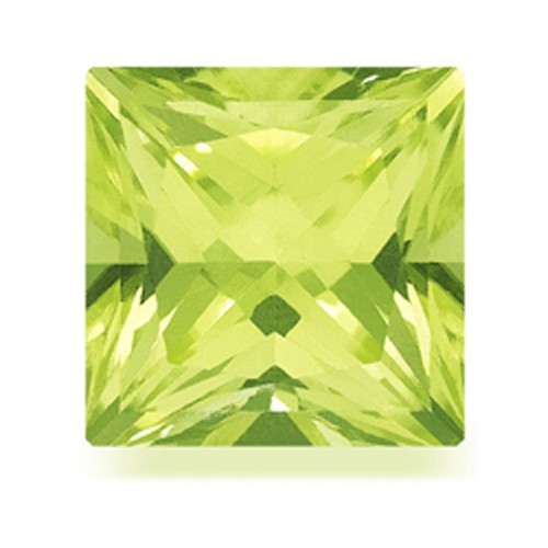 Peridot, Carré, Green, Faceted, 3.00 x 3.00 mm - 1 piece
