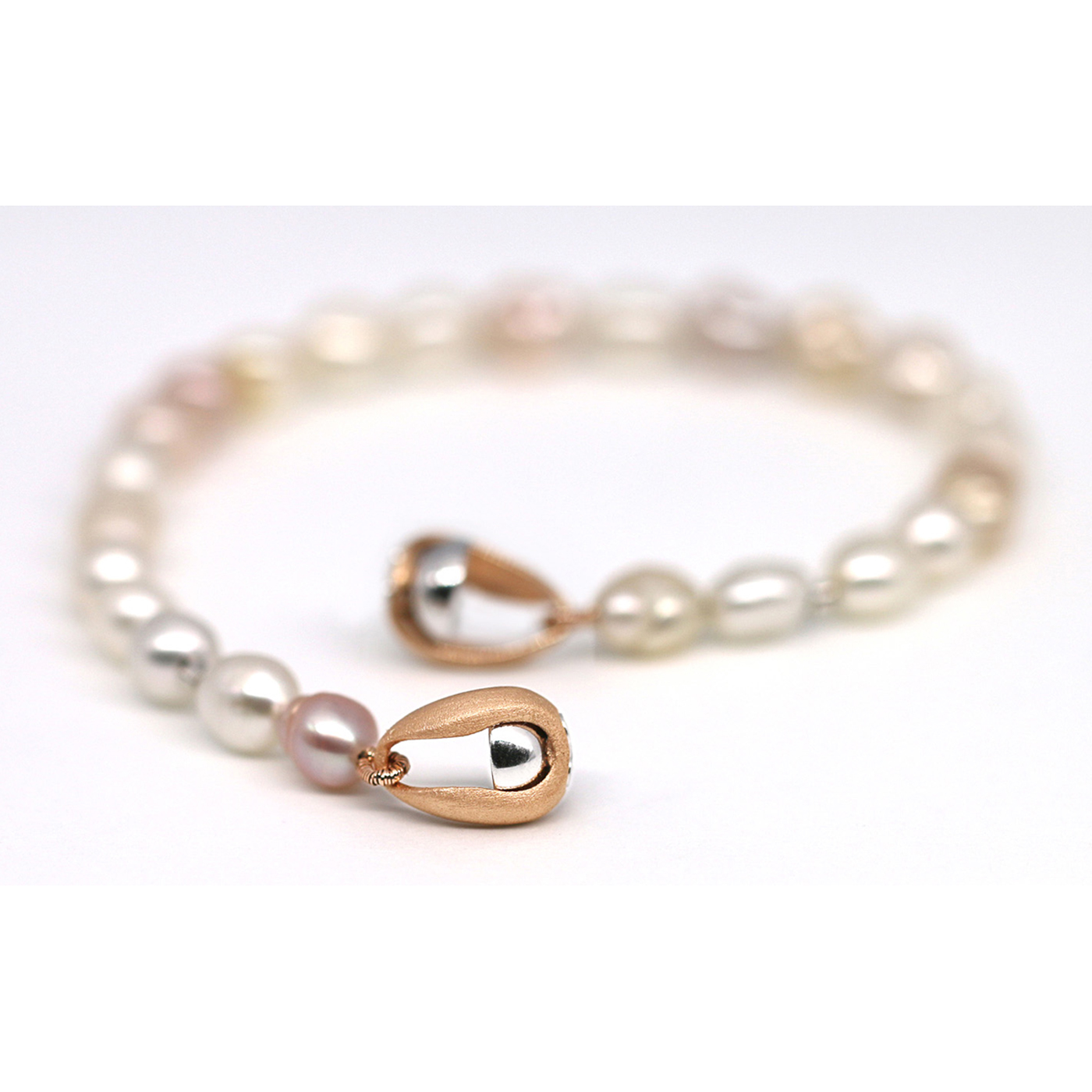 Langer Magnetschließen Magnetschließe "Infinity", 925 AG rosé verg., Kugel-ø 6 mm - 1 Stück Langer Magnetschließen Magnetschließe "Infinity", 925 AG rosé verg., Kugel-ø 6 mm - 1 Stück