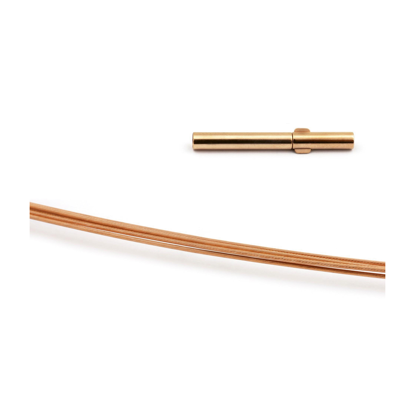Seilcollier "Plus Cable", ES rosé verg., 5-reihig, 45 cm - 1 Stück Seilcollier "Plus Cable", ES rosé verg., 5-reihig, 45 cm - 1 Stück