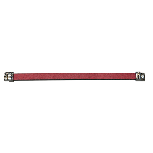Armband, Verloursleder rot, Länge 19 cm - 1 Stück