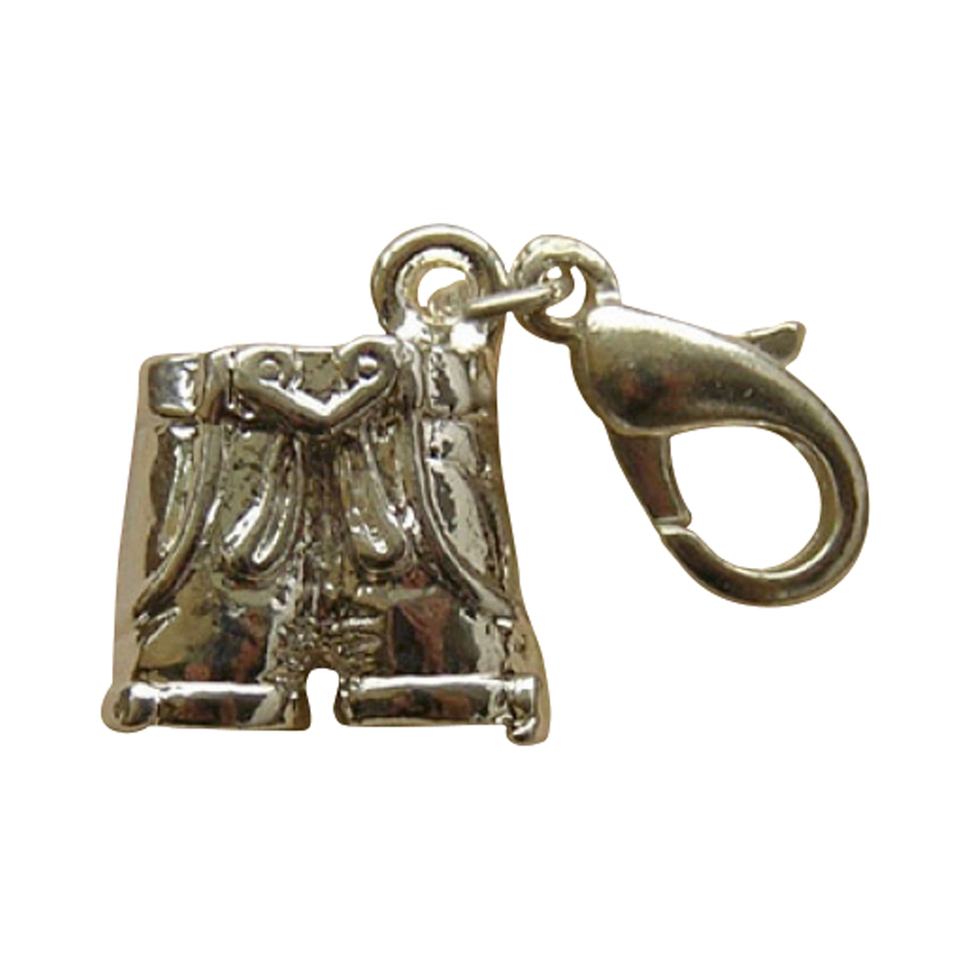 Charivari Charm, Metalllegierung, Lederhose, 11 x 12 mm - 1 Stück