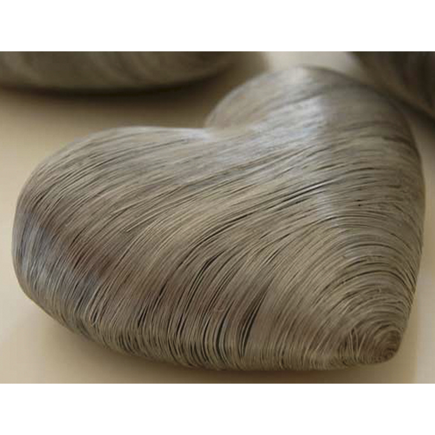 Deko-Herzen, silber/grau, 160 mm - 3 Stück