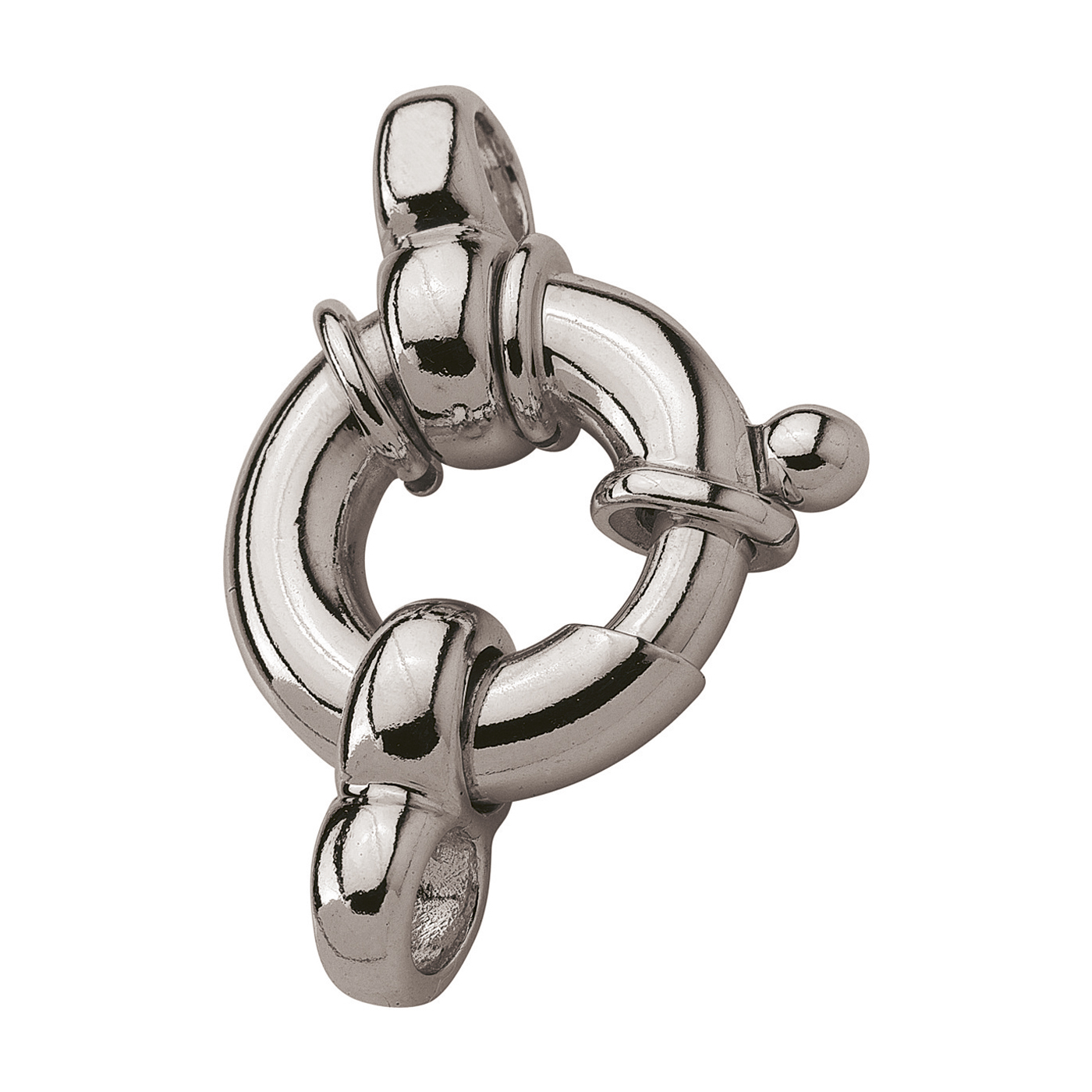 Spring Ring, 925Ag, ø 15 mm, with Trigger Lugs - 1 piece