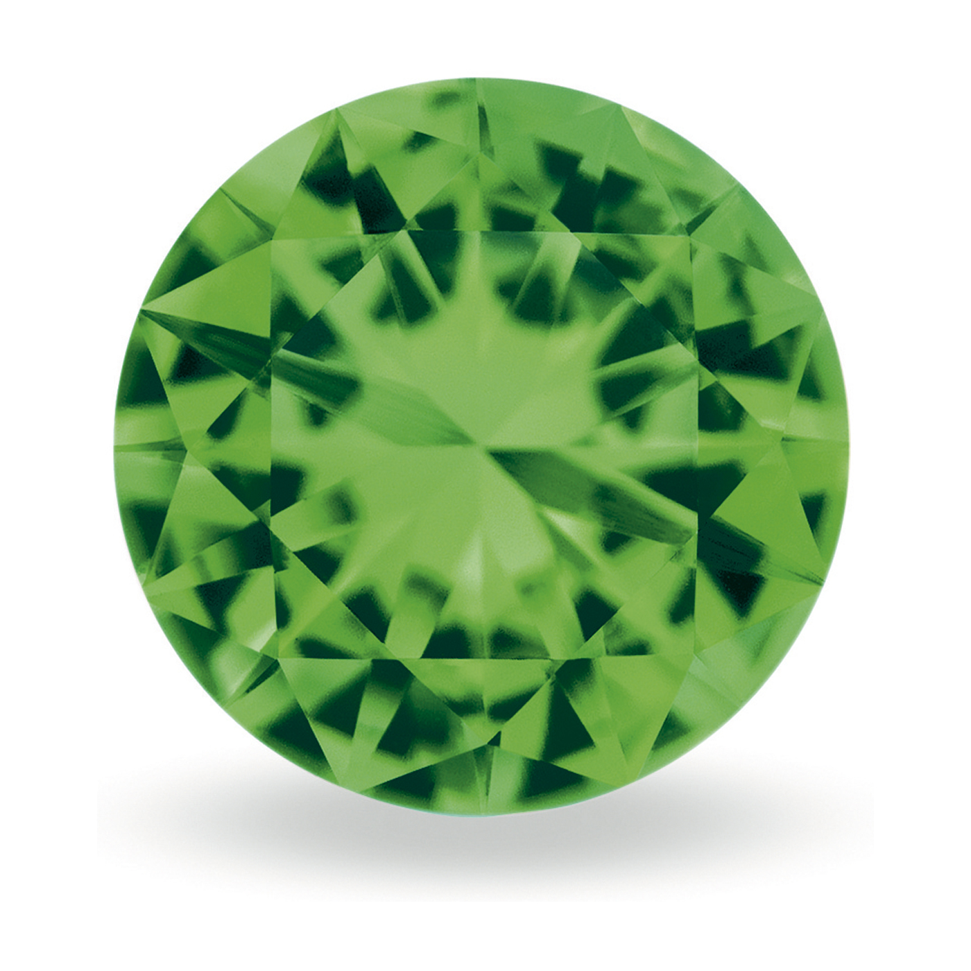 Alpinit, Synthetic, Round, Green, Faceted, ø 2.50 mm - 5 pieces