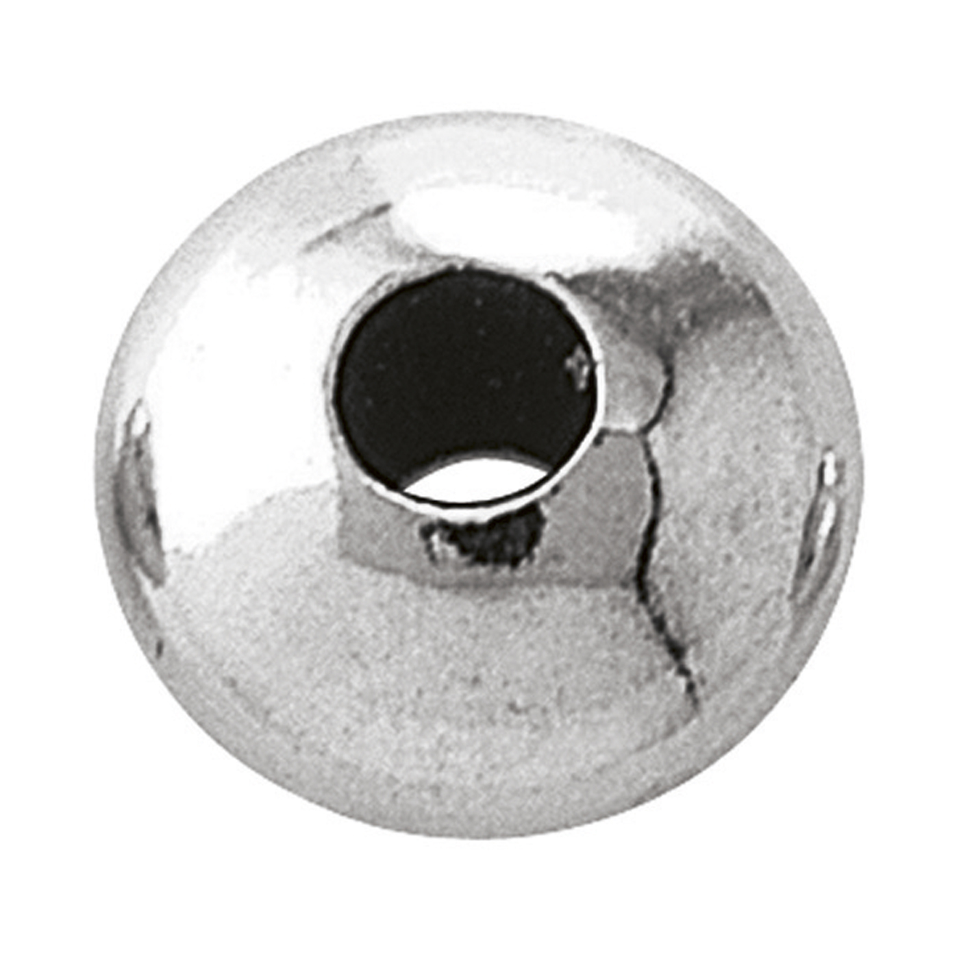 Zwischenteil, Linse, 925 Ag, ø 4,5 x 3 mm, poliert - 1 Stück