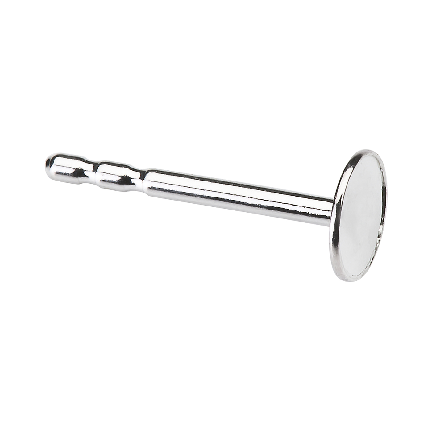 Ear Stud, 925Ag, ø 4 mm, with Plate - 1 piece