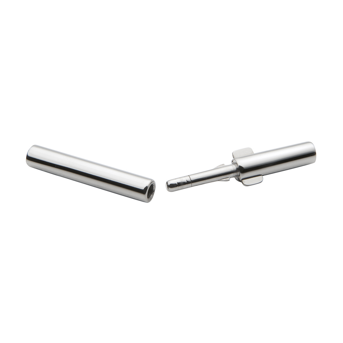 Double Clip Clasp, Stainless Steel, ø 2.5 x 2.1 mm - 1 piece