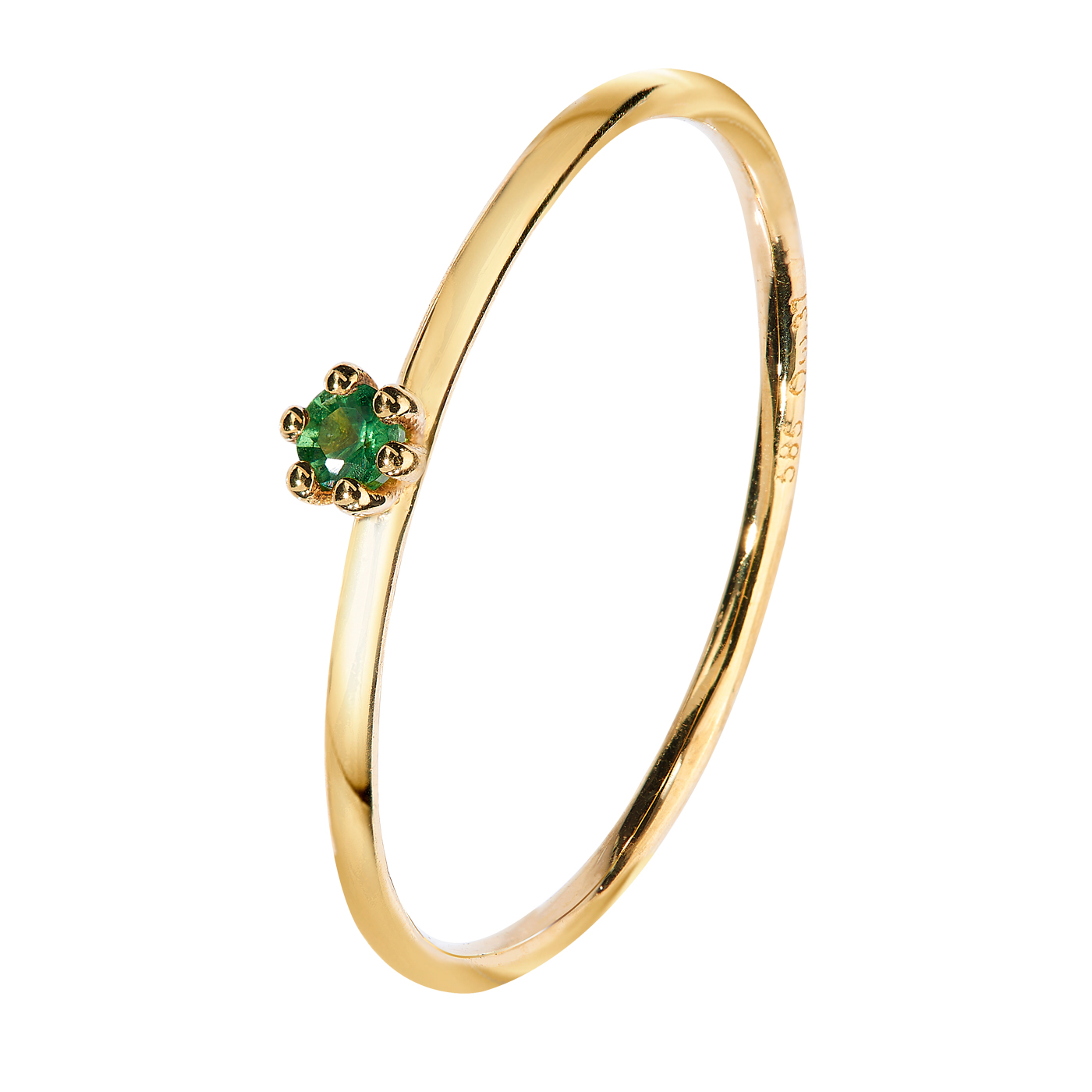 Damenring, 585G, W56, 6er Chaton, Tsavorite 0,04ct - 1 Stück