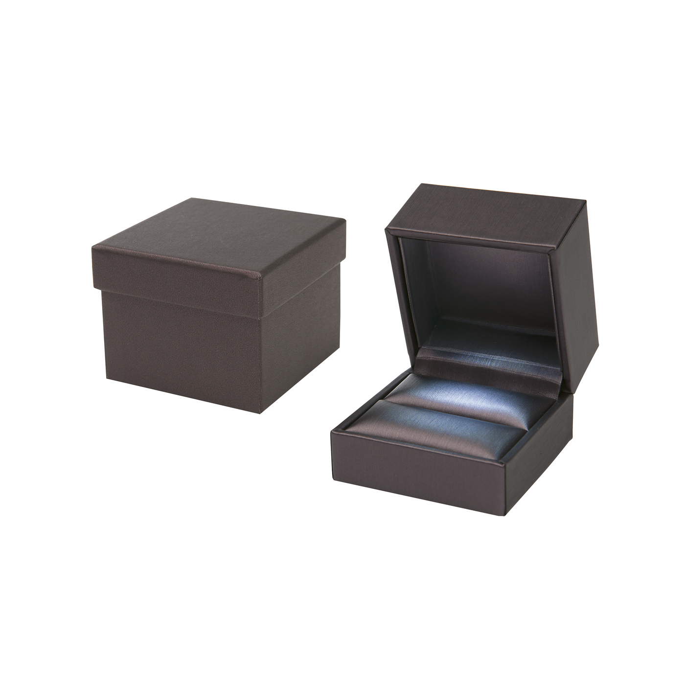 Jewellery Packaging "Brilliant", w/ LED,Aubergine,60x60x48mm - 1 piece