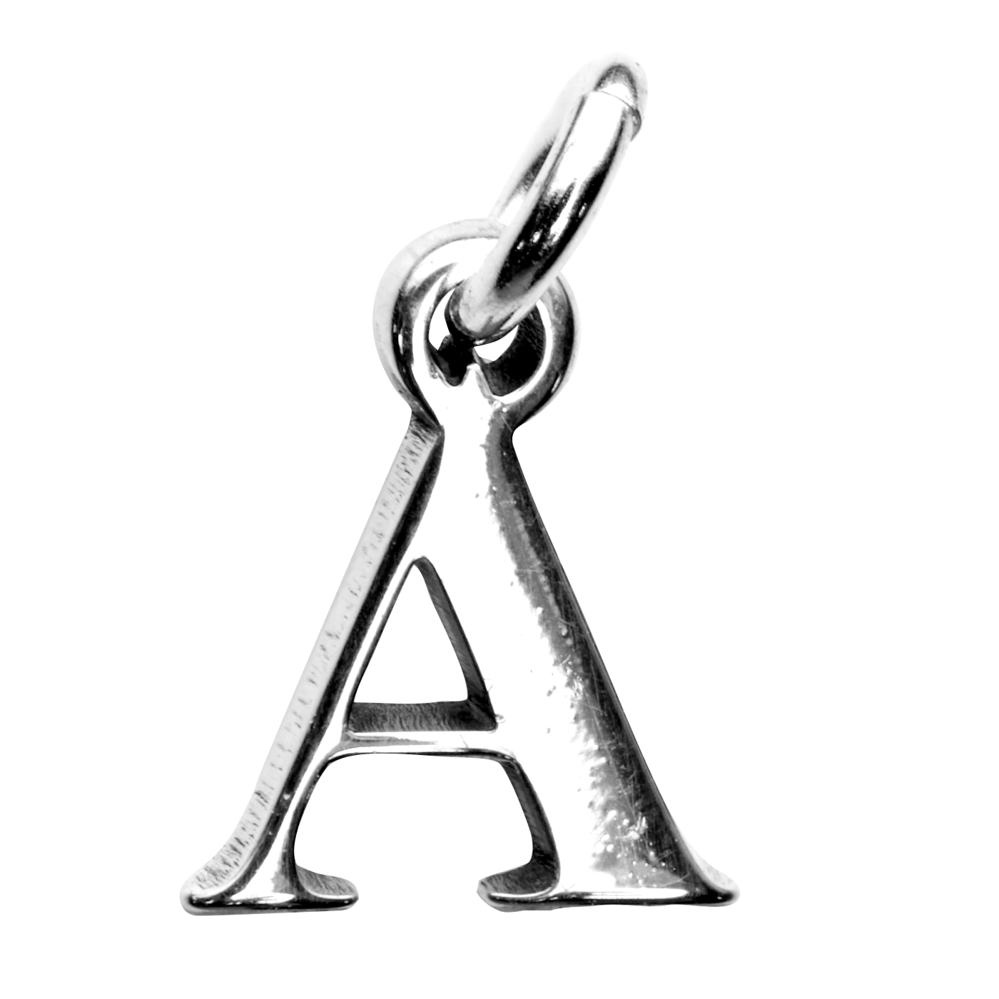Buchstabe A, 925 Ag, 7 mm, mit Öse - 1 Stück