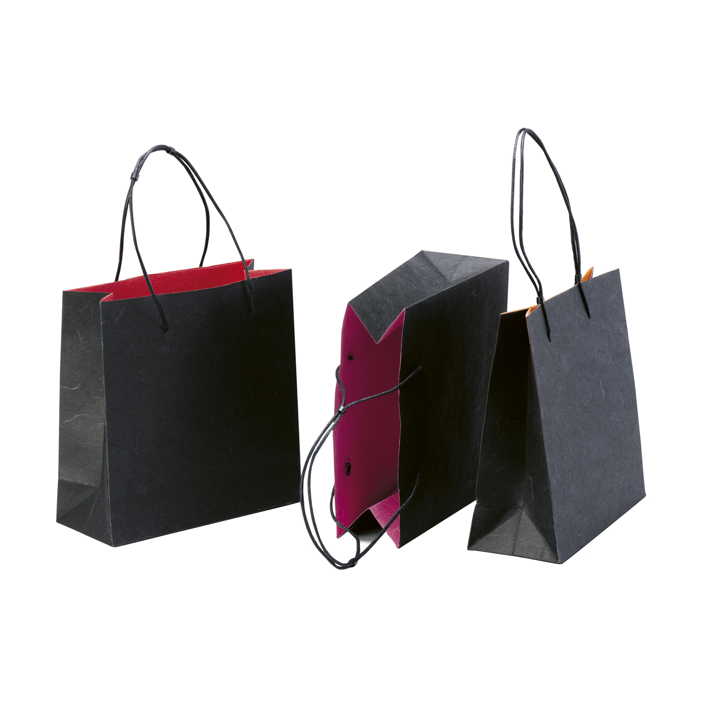 Carrying Bags "Duo", Red/Orange/Pink, 200 x 80 x 200 mm - 3 pieces