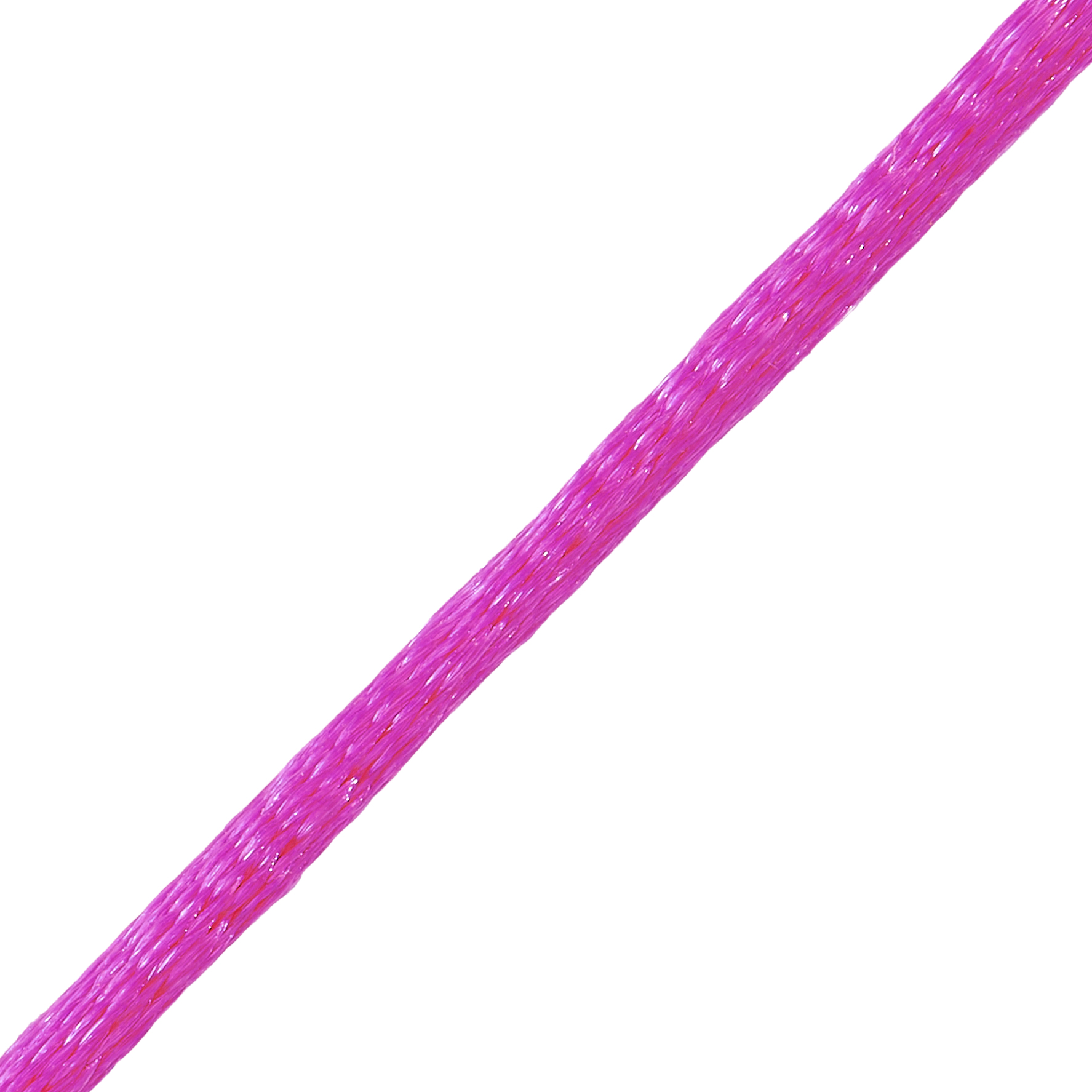 Satinband, 42 cm, ø 2 mm, fuchsia, mit Karabiner 925 Ag rhod - 42 cm
