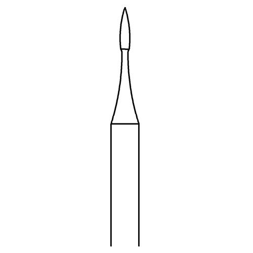 Flame-Shaped Milling Cutter, Fig. 48, ø 0.8 mm - 6 pieces