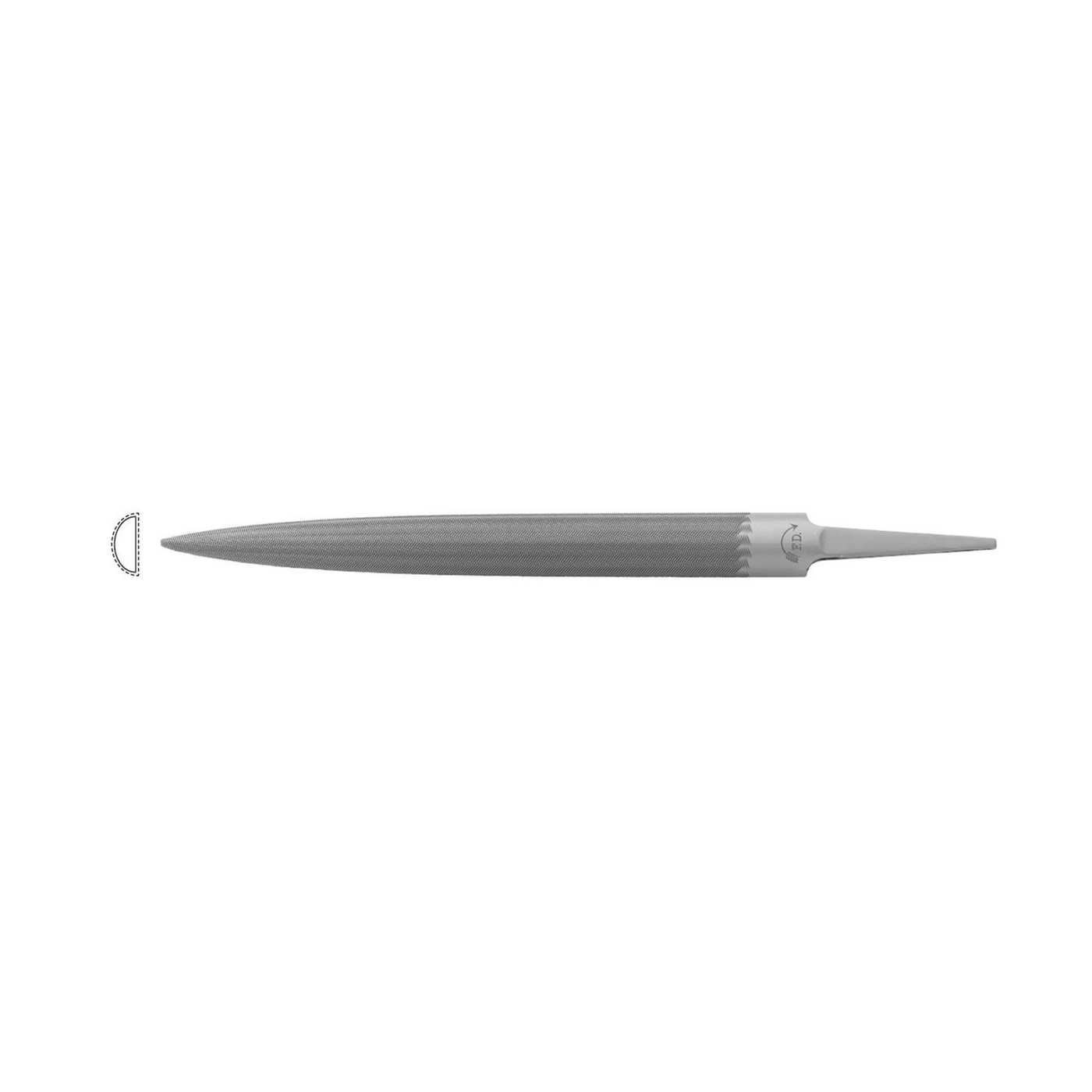 Precision File, Half-Round, Cut 4 - 1 piece Precision File, Half-Round, Cut 4 - 1 piece