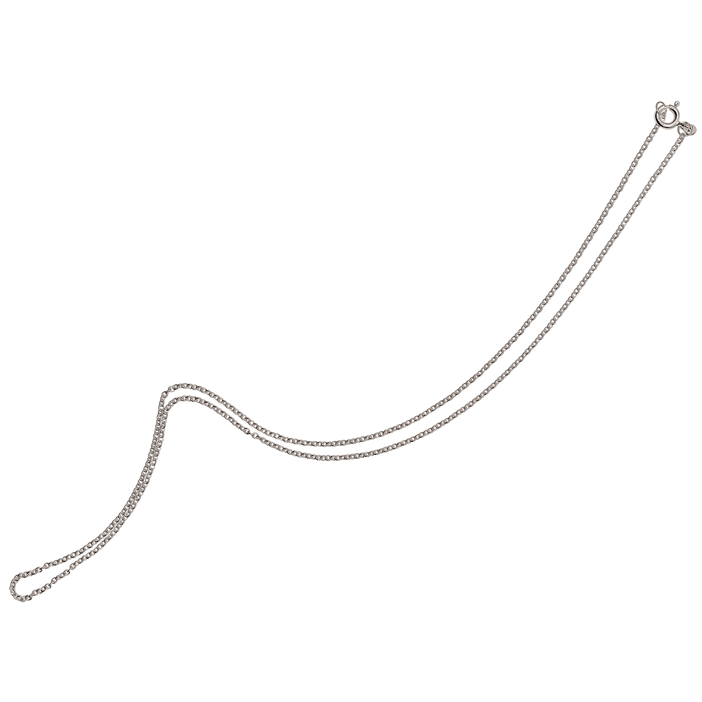 Ankerkette, 925 Ag rhodiniert, 1,10 mm, 40 cm - 1 Stück