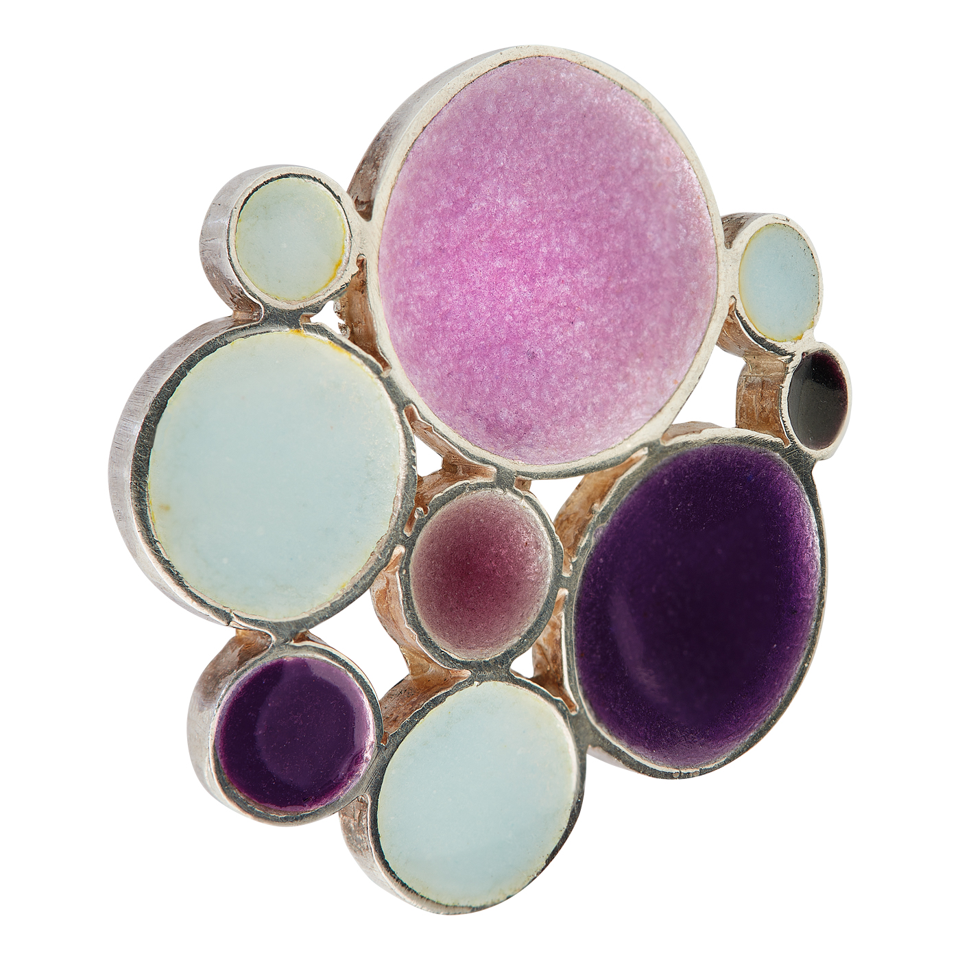 Anhänger, 925Ag, Farbpigmente multicolor lila - 1 Stück