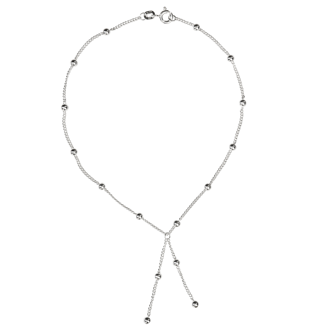 FBM Fußkette Panzergliederung, 925 Ag, 1,40 mm, 25 cm - 1 Stück