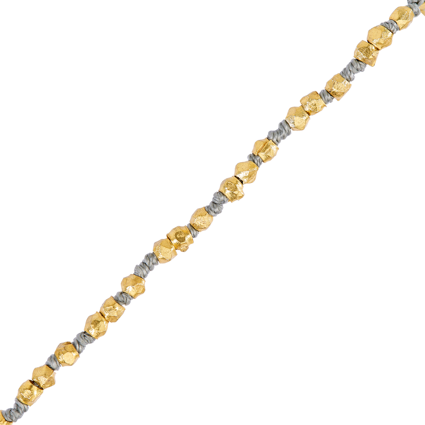 Armband, Messing, verg., Nugget, Länge 19 cm, grau - 1 Stück