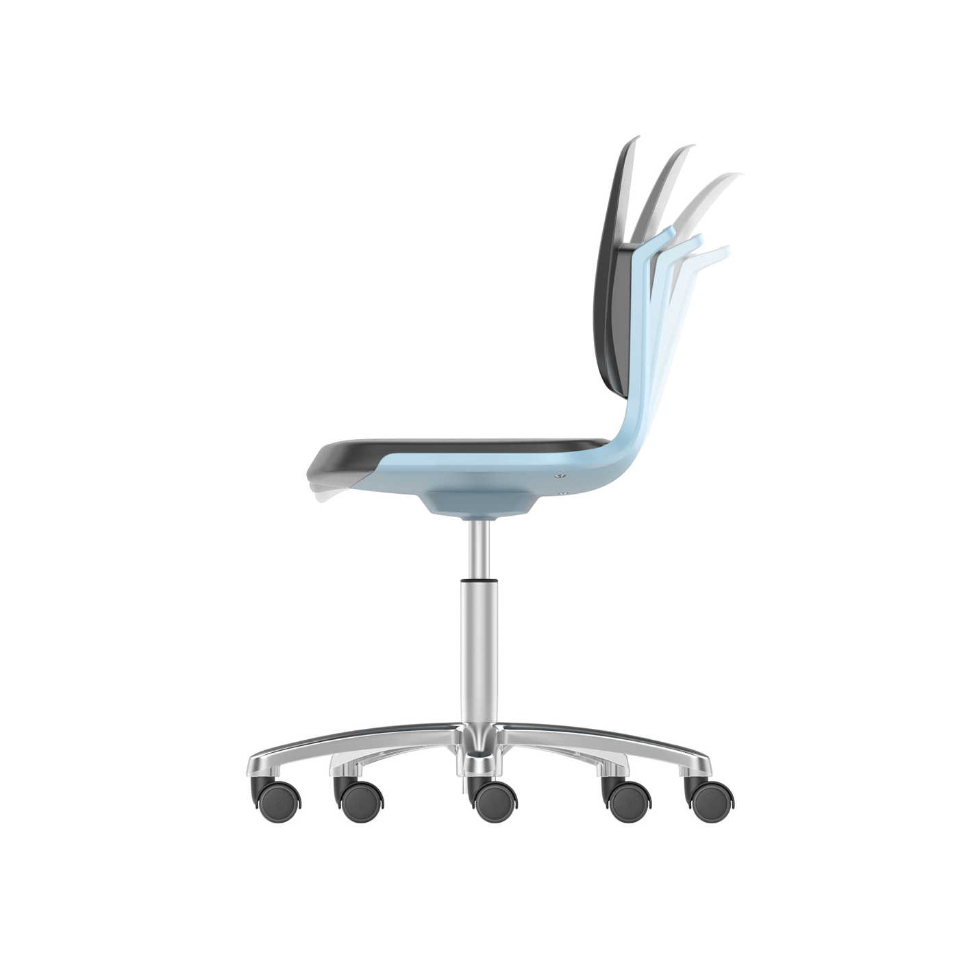 Labsit Swivel Chair, Blue/Black - 1 piece Labsit Swivel Chair, Blue/Black - 1 piece