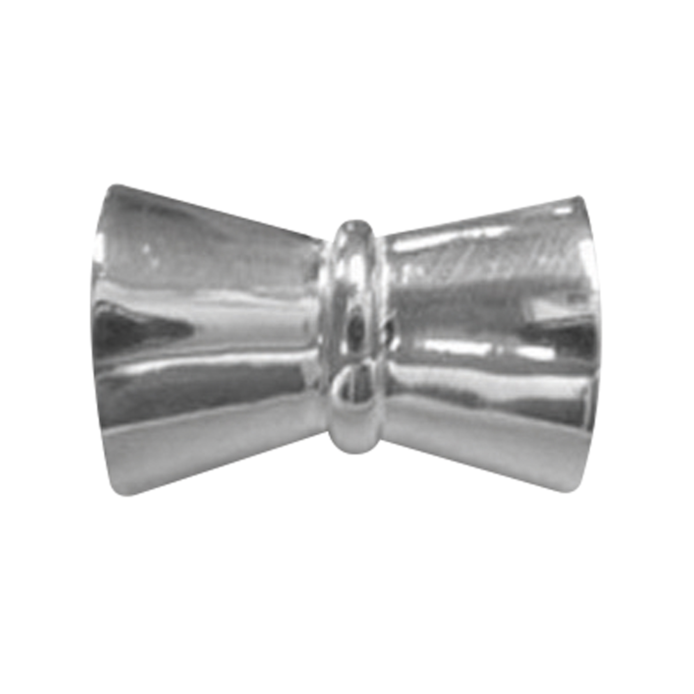 Magnetic Clasp, Double Cone, 925Ag Polished, 16.8 x 12.4 mm - 1 piece