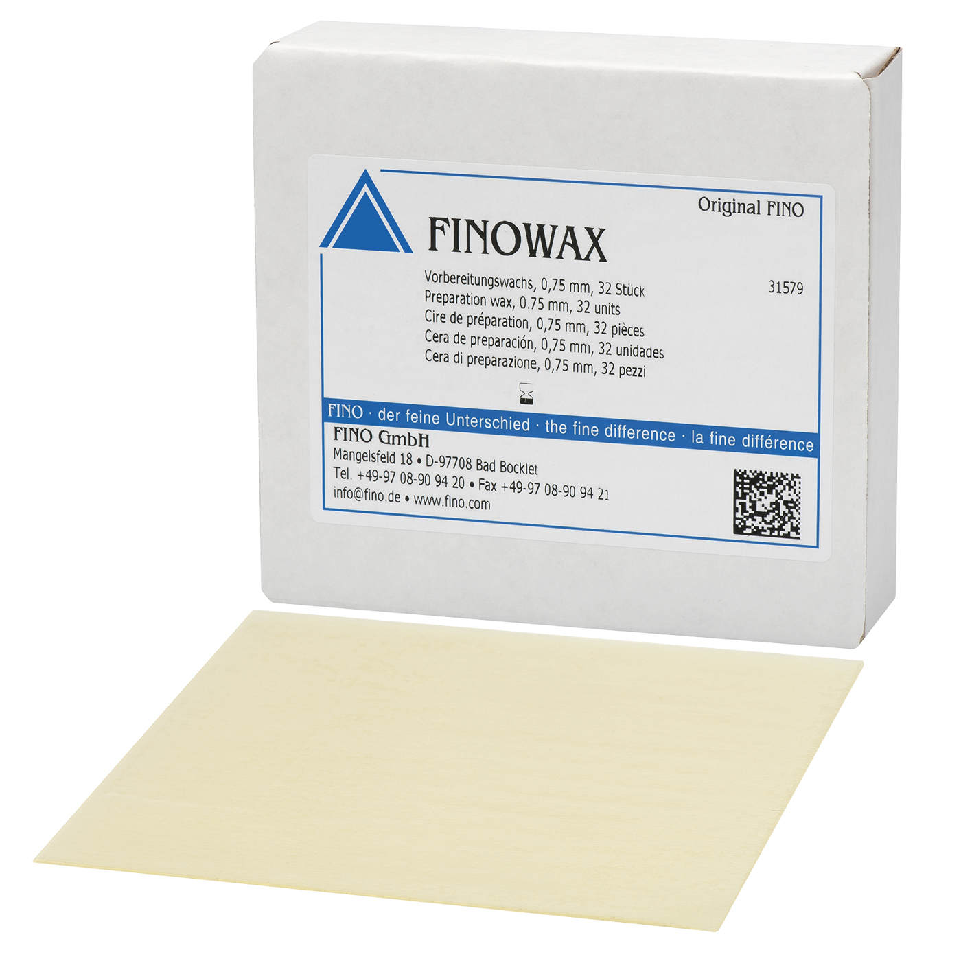 FINOWAX Preparation Wax, 0.75 mm - 32 pieces