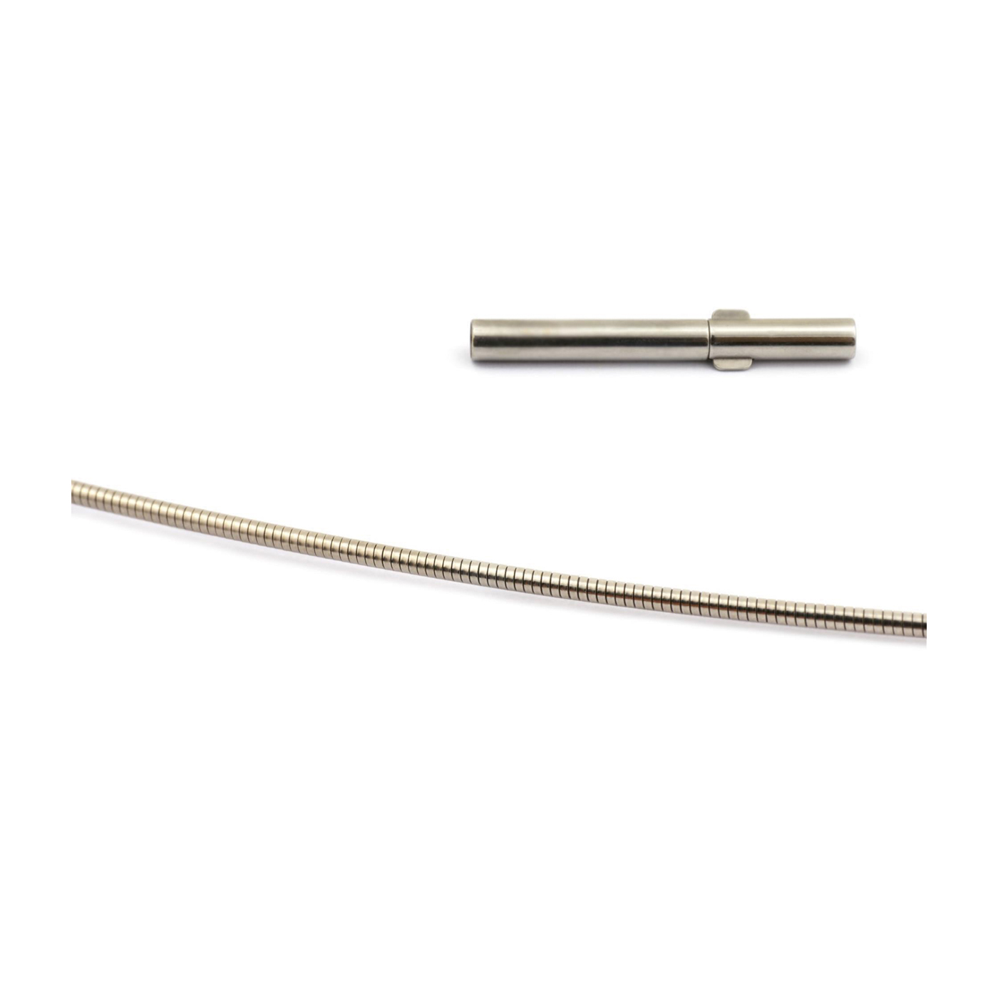 Elastic Omega Necklace, 750WG, ø 1.1 mm, 43 cm - 1 piece