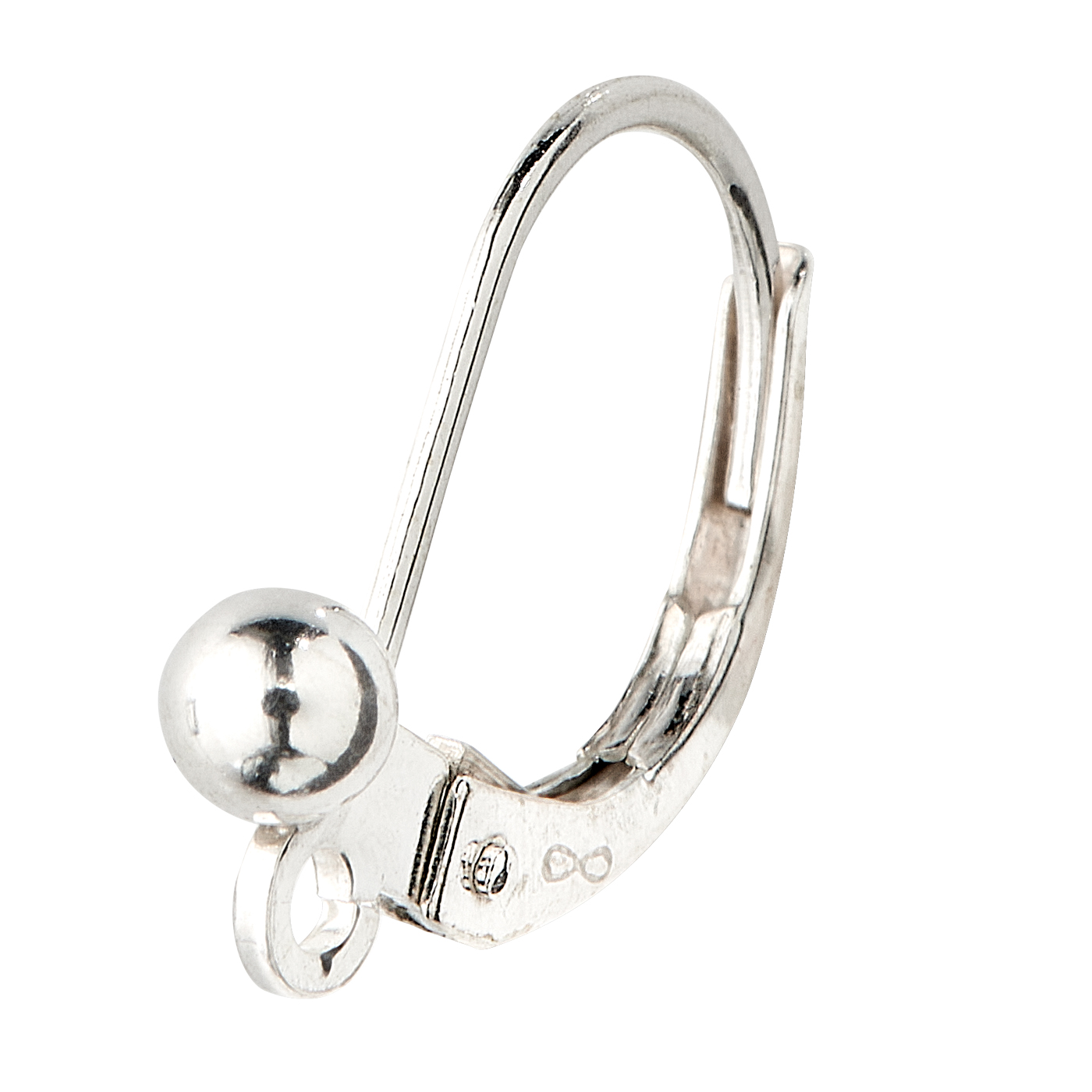 French Clip, 585WG, 8.5 x 13.5 mm, Ball ø 3 mm, Lug Longit. - 1 piece