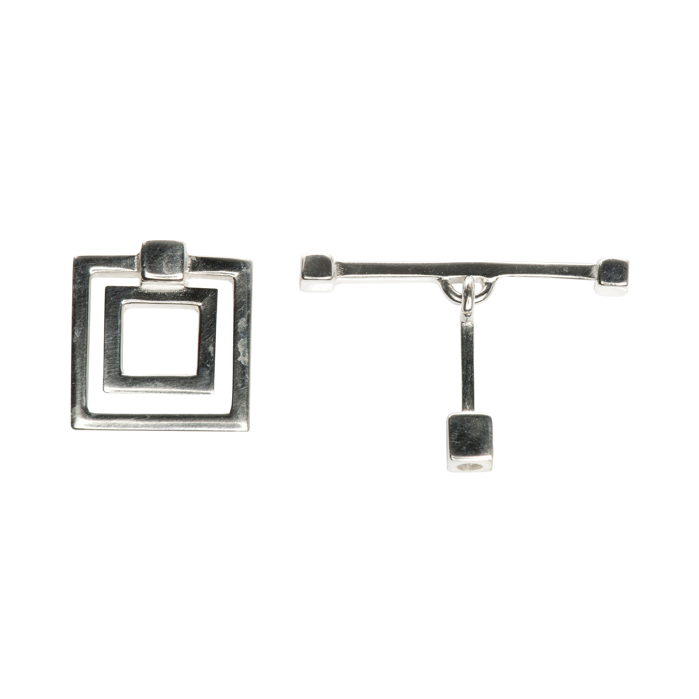 Tommy Clasp, Fantasy Square, 935Ag, 16 x 15 mm - 1 piece