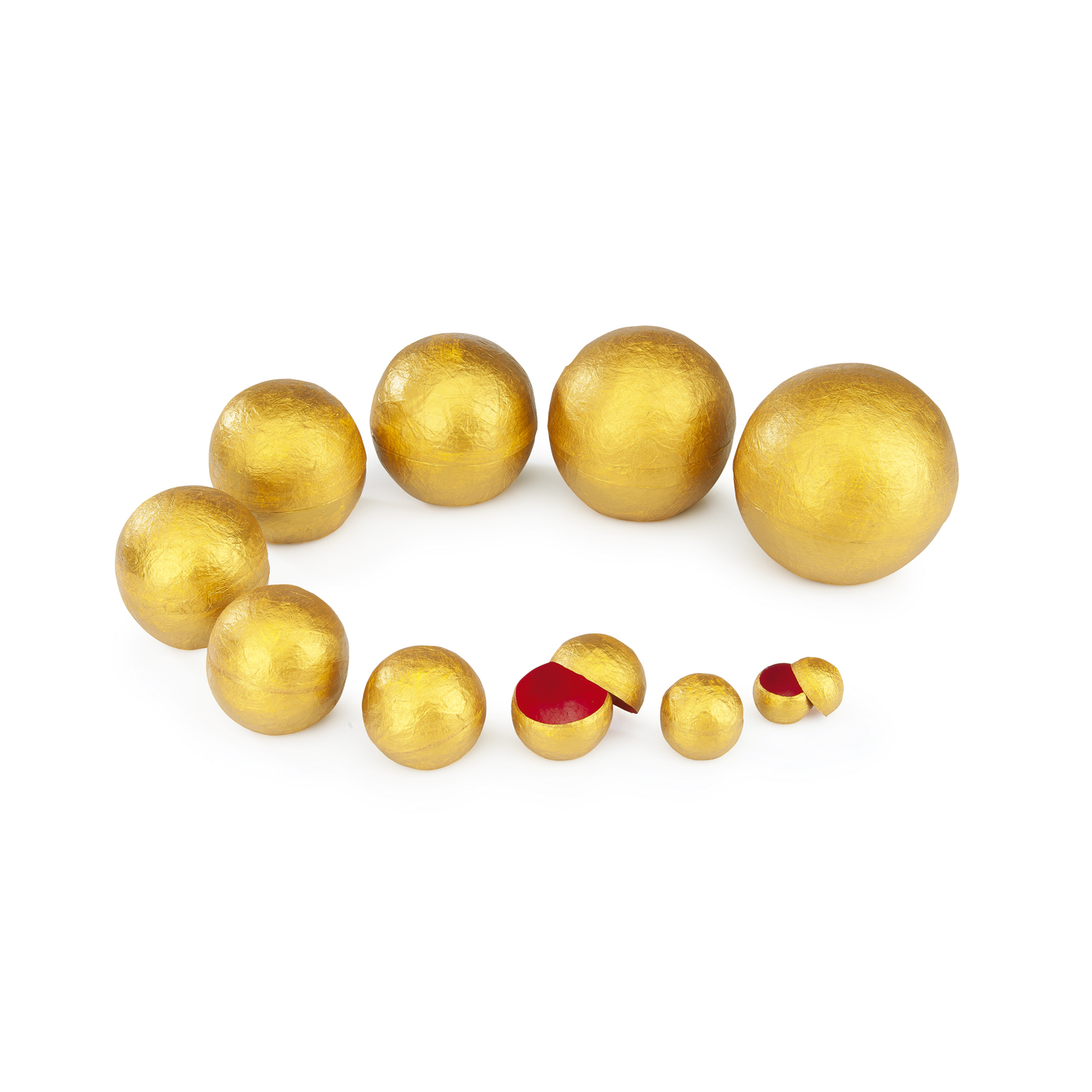 PICA-Design Stapelverpackung "YaYa", gold/rot, ø 30-120 mm - 1 Set