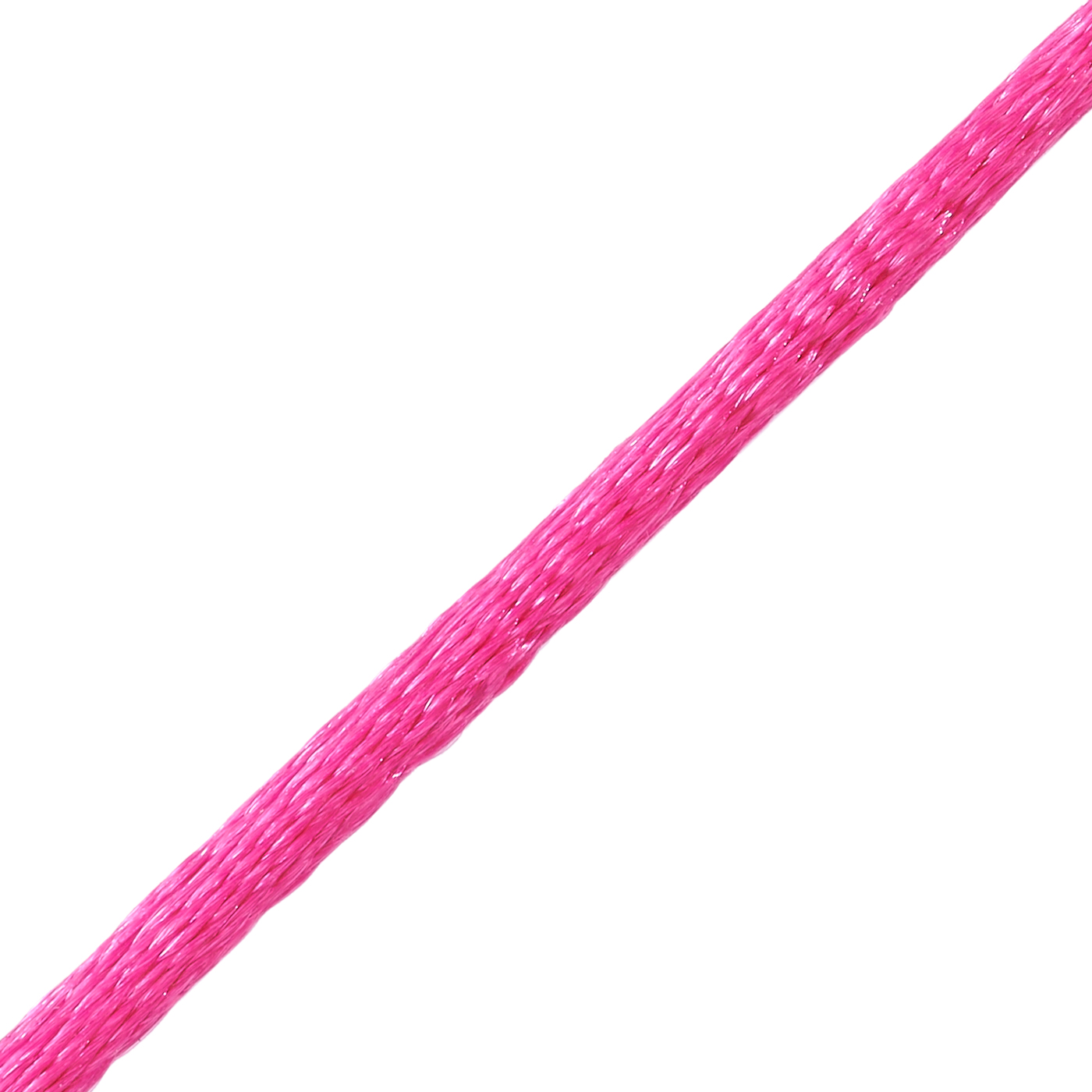 Satinband, 42 cm, ø 2 mm, pink, mit Karabiner 925 Ag rhod. - 42 cm