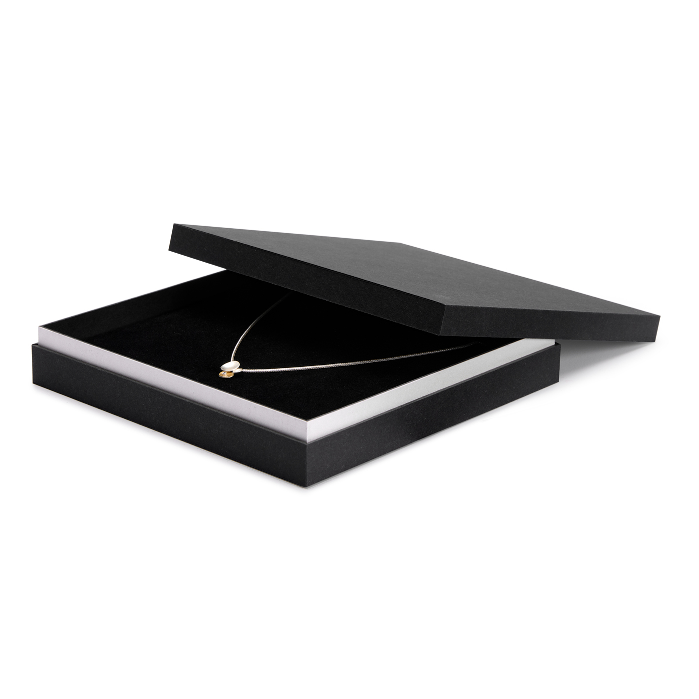 PICA-Design Schmucketui "Silver Gap", anthrazit silber, 170 x 170 x 35mm - 1 Stück