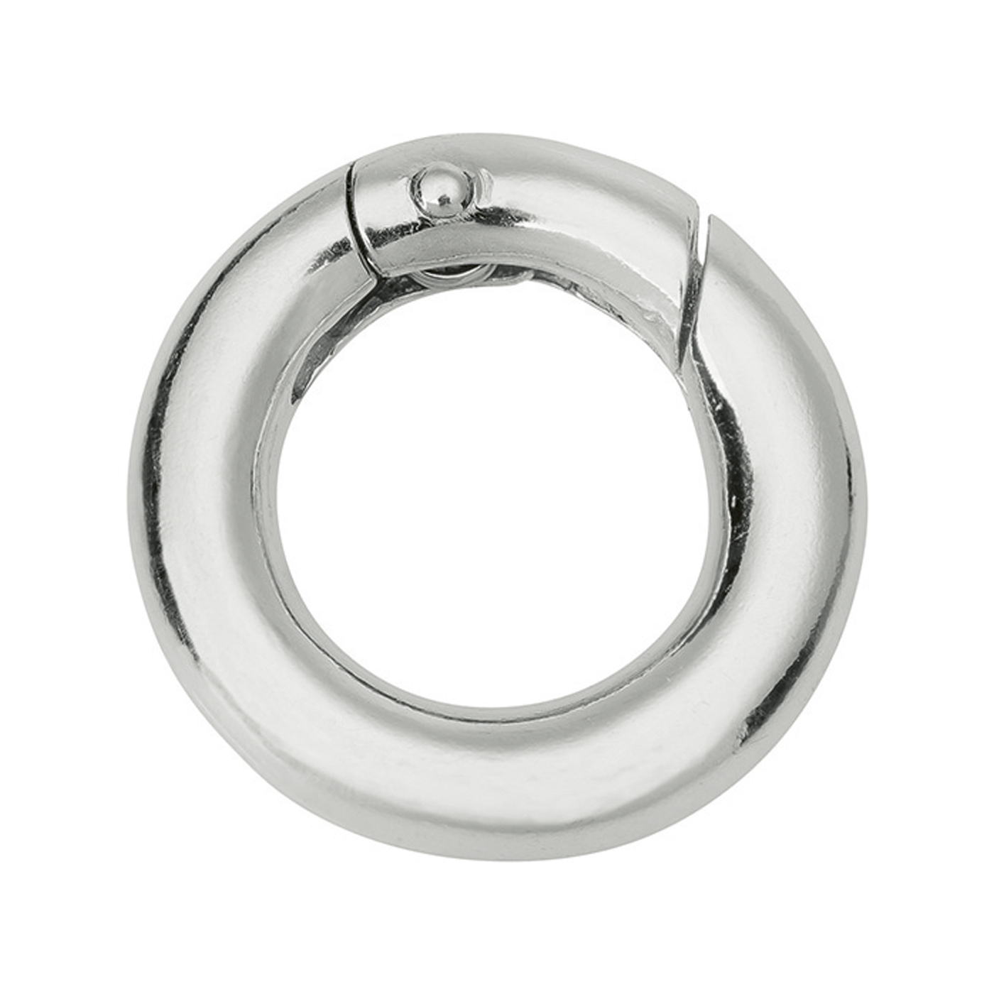 Ring Clasp, 925Ag, 12 x 2.5 mm, with Spring - 1 piece