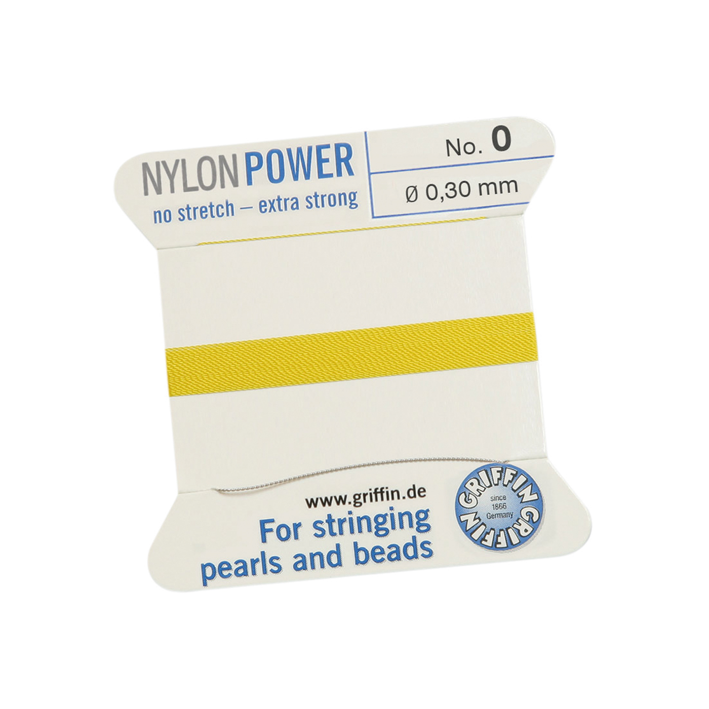 Bead Cord NylonPower, Light Yellow, No. 0 - 2 m
