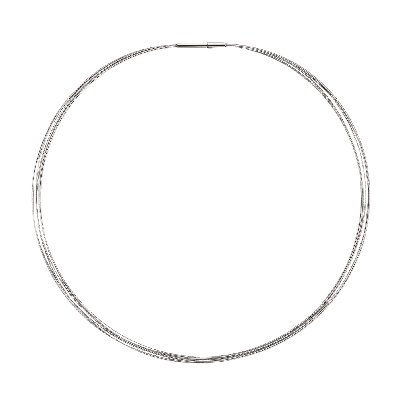 Seilcollier "Soft Cable", Es, 7-reihig, ø 0,54 mm, 45 cm - 1 Stück