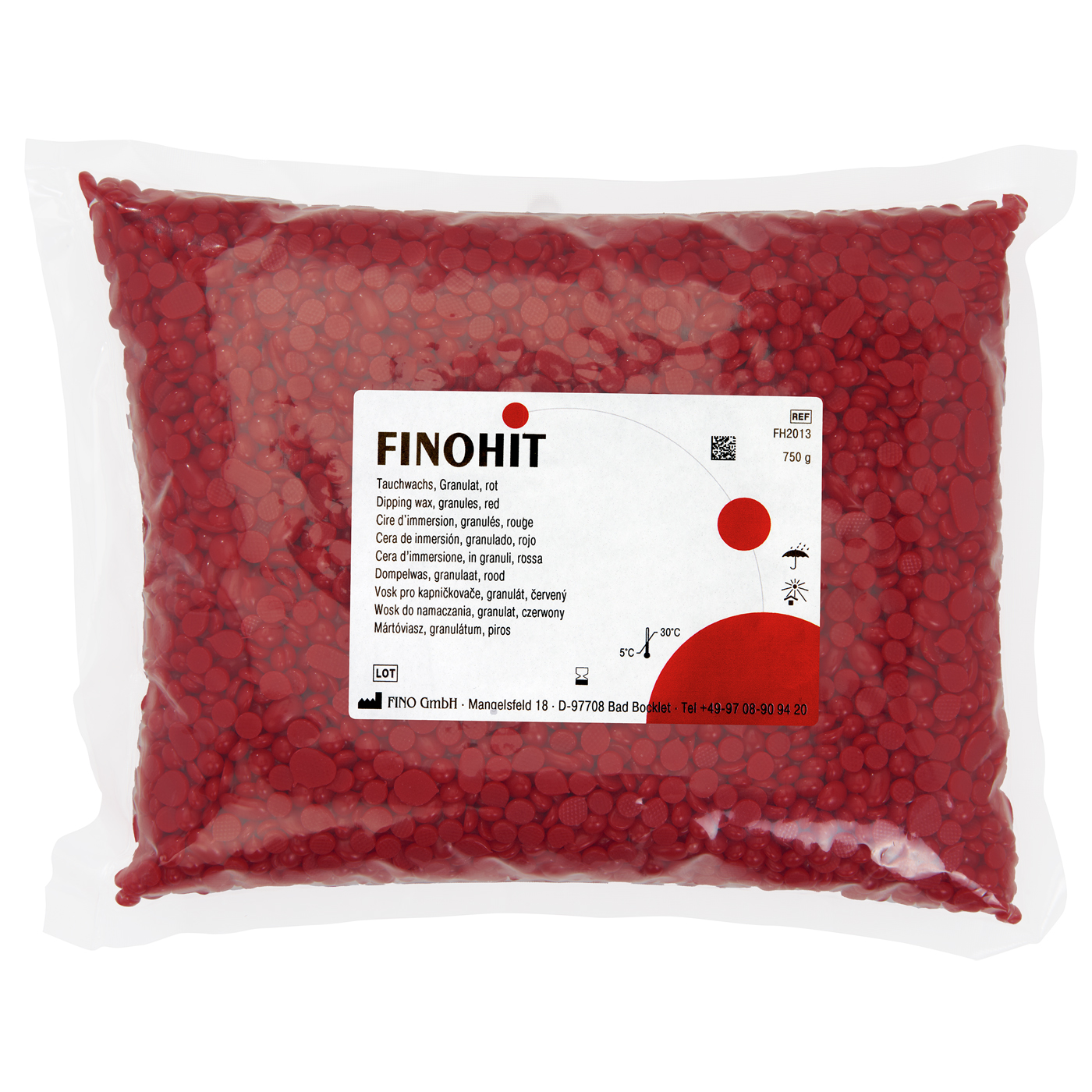 FINOHIT dipping wax, granules, red - 750 g FINOHIT dipping wax, granules, red - 750 g