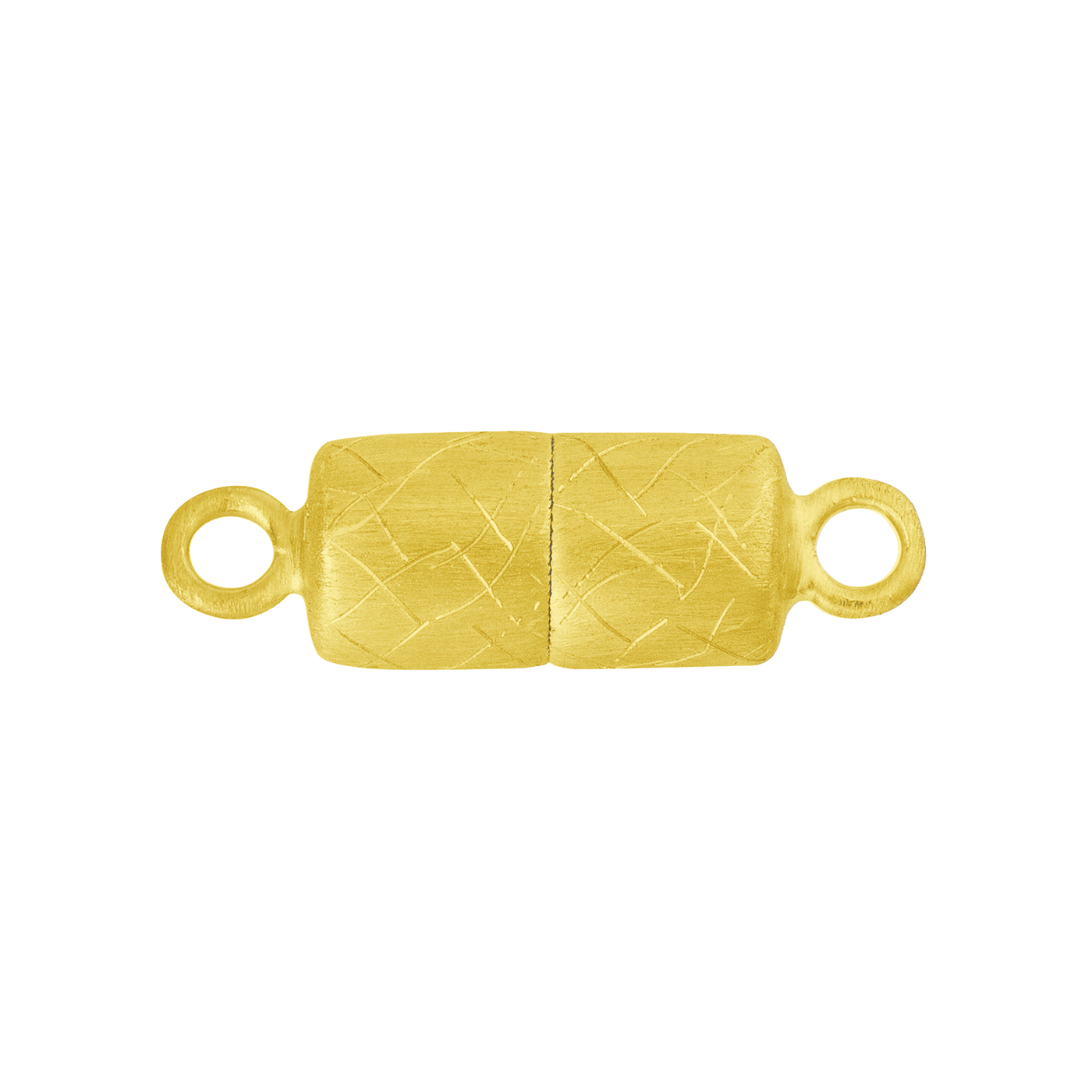 Magnetic Clasp, Cylinder, 925Ag Gold-Plated, matt, ø 10 mm - 1 piece